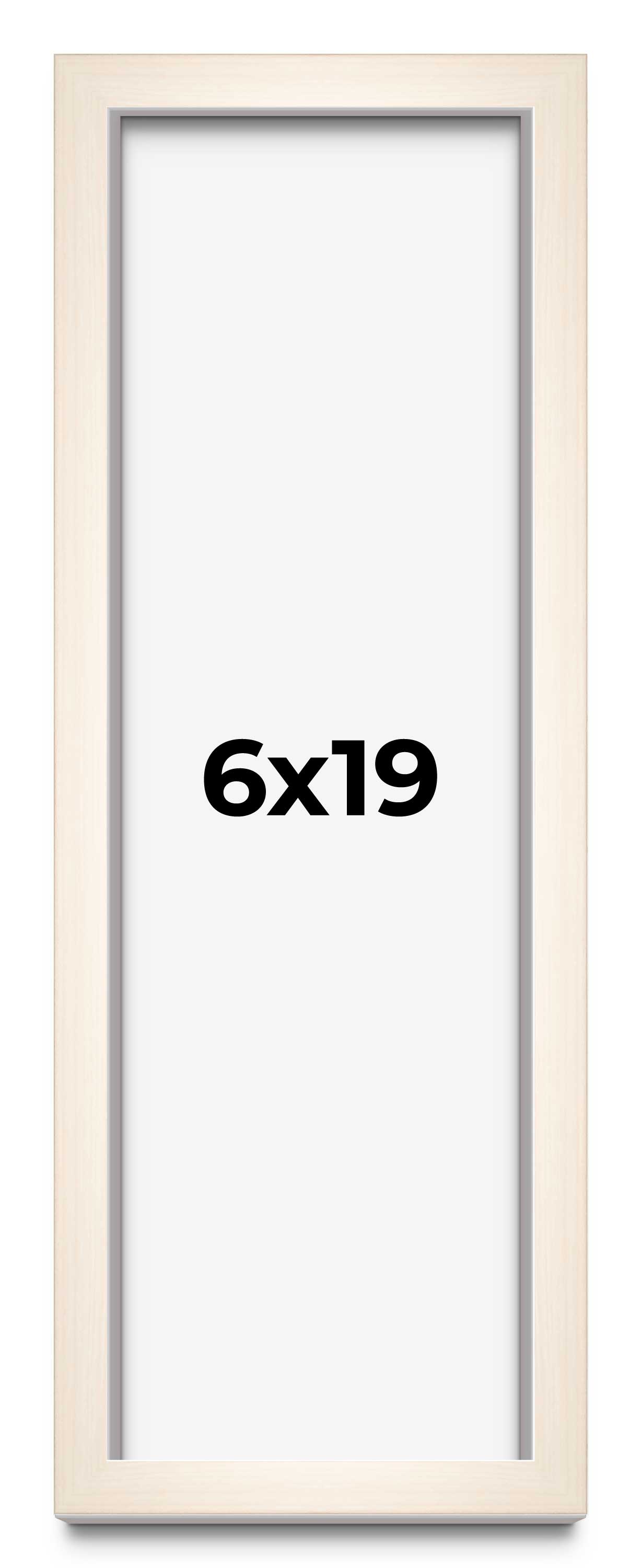 6x19 Frame White Wheat Solid Wood Picture Frame | Moulding Width 0.75 Inches | I main product image