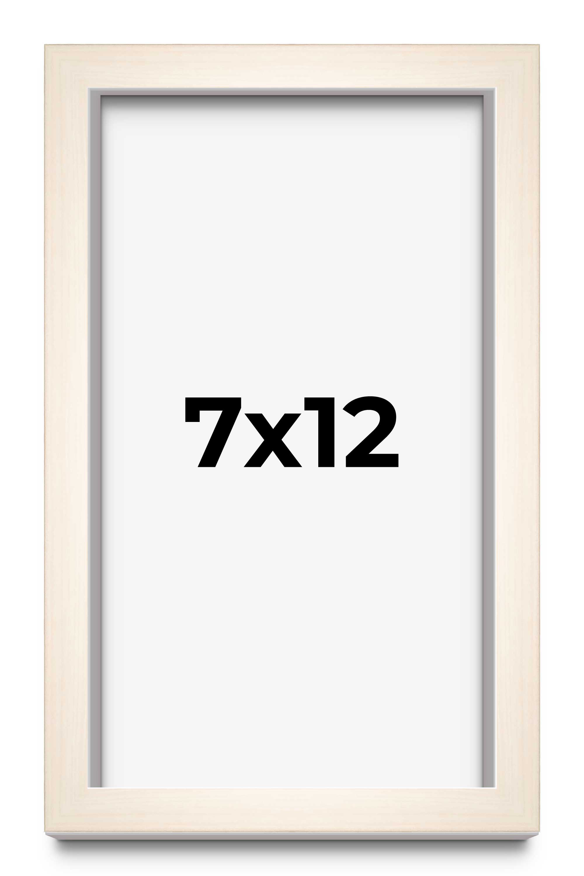 7×12 Frame White Wheat Solid Wood Picture Frame | Moulding Width 0.75 Inches | I