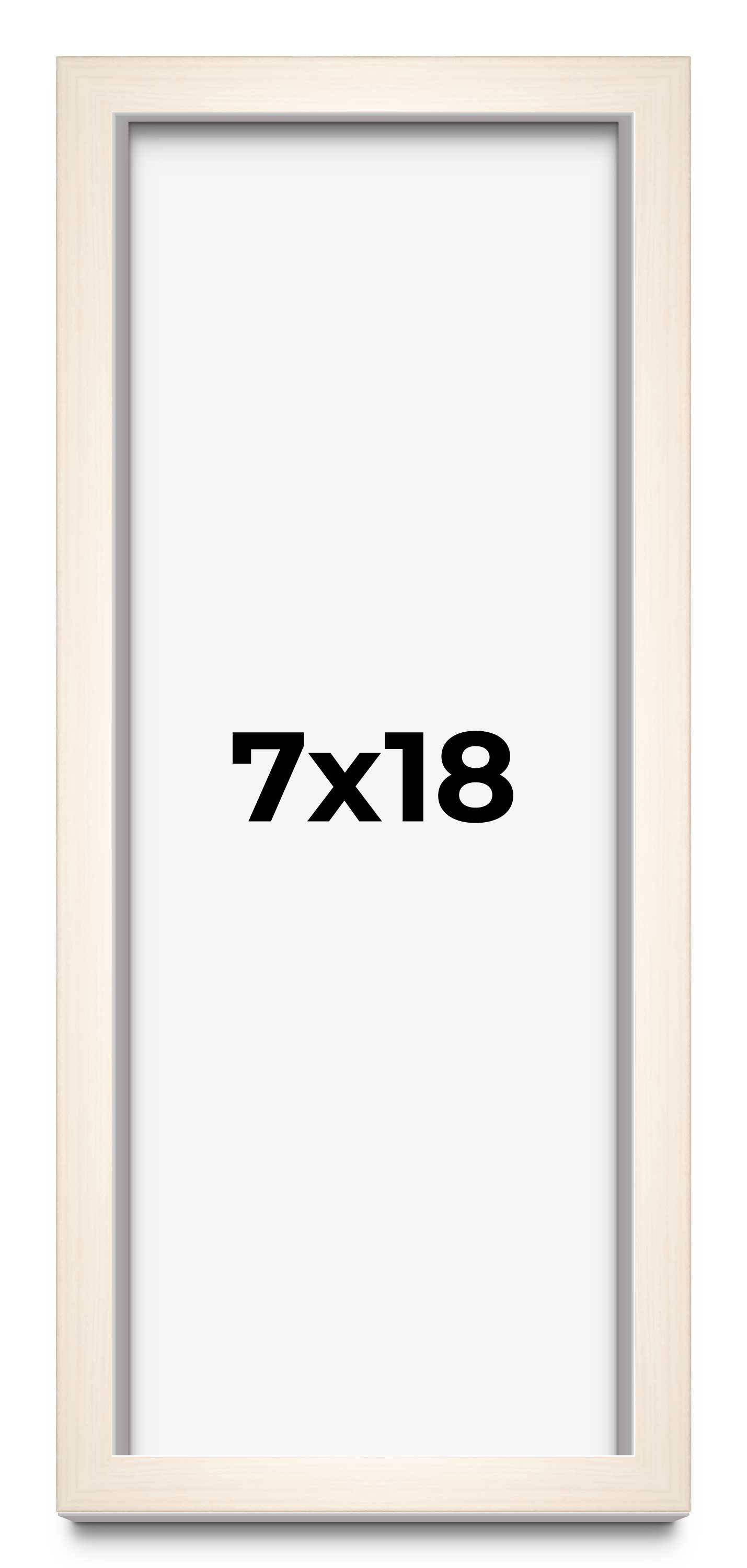 7x18 Frame White Wheat Solid Wood Picture Frame | Moulding Width 0.75 Inches | I main product image