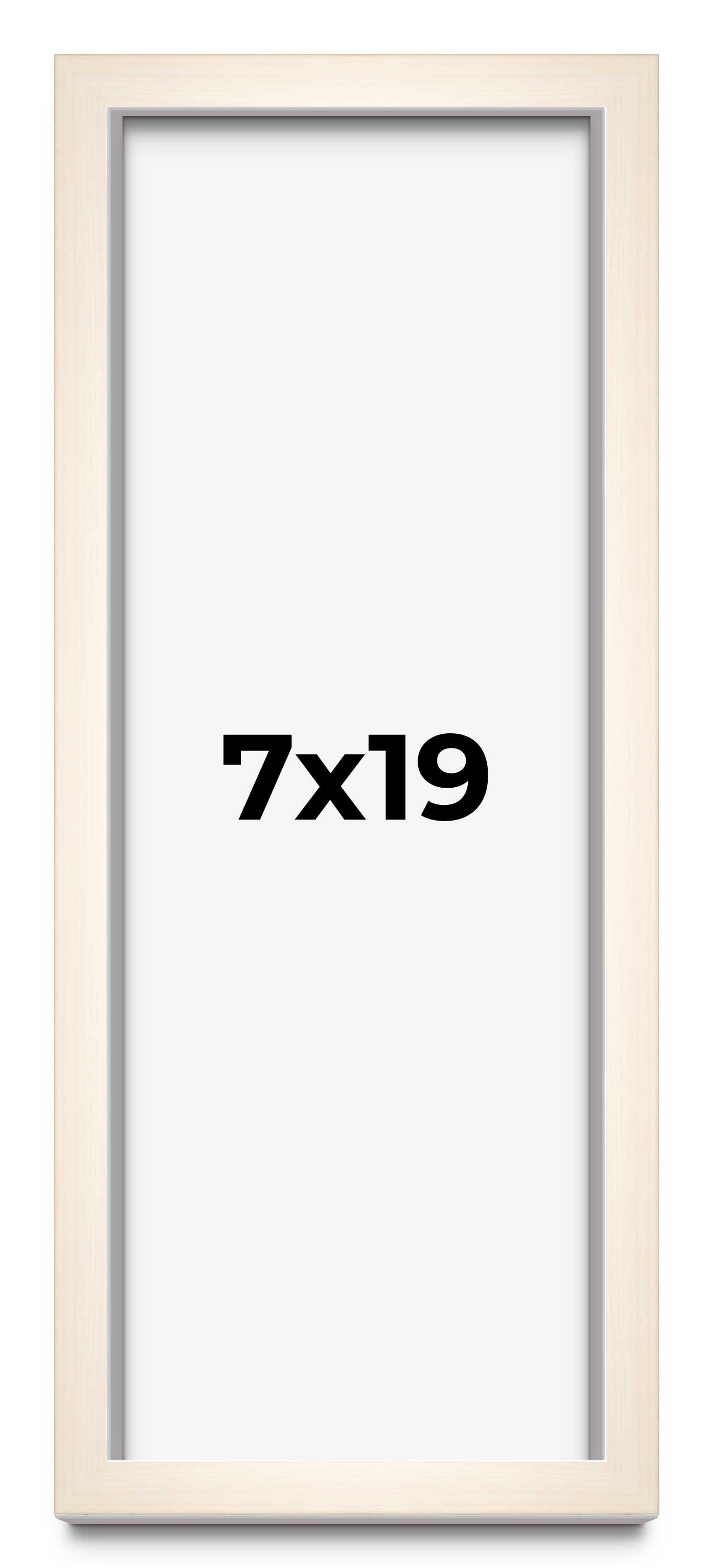 7x19 Frame White Wheat Solid Wood Picture Frame | Moulding Width 0.75 Inches | I main product image