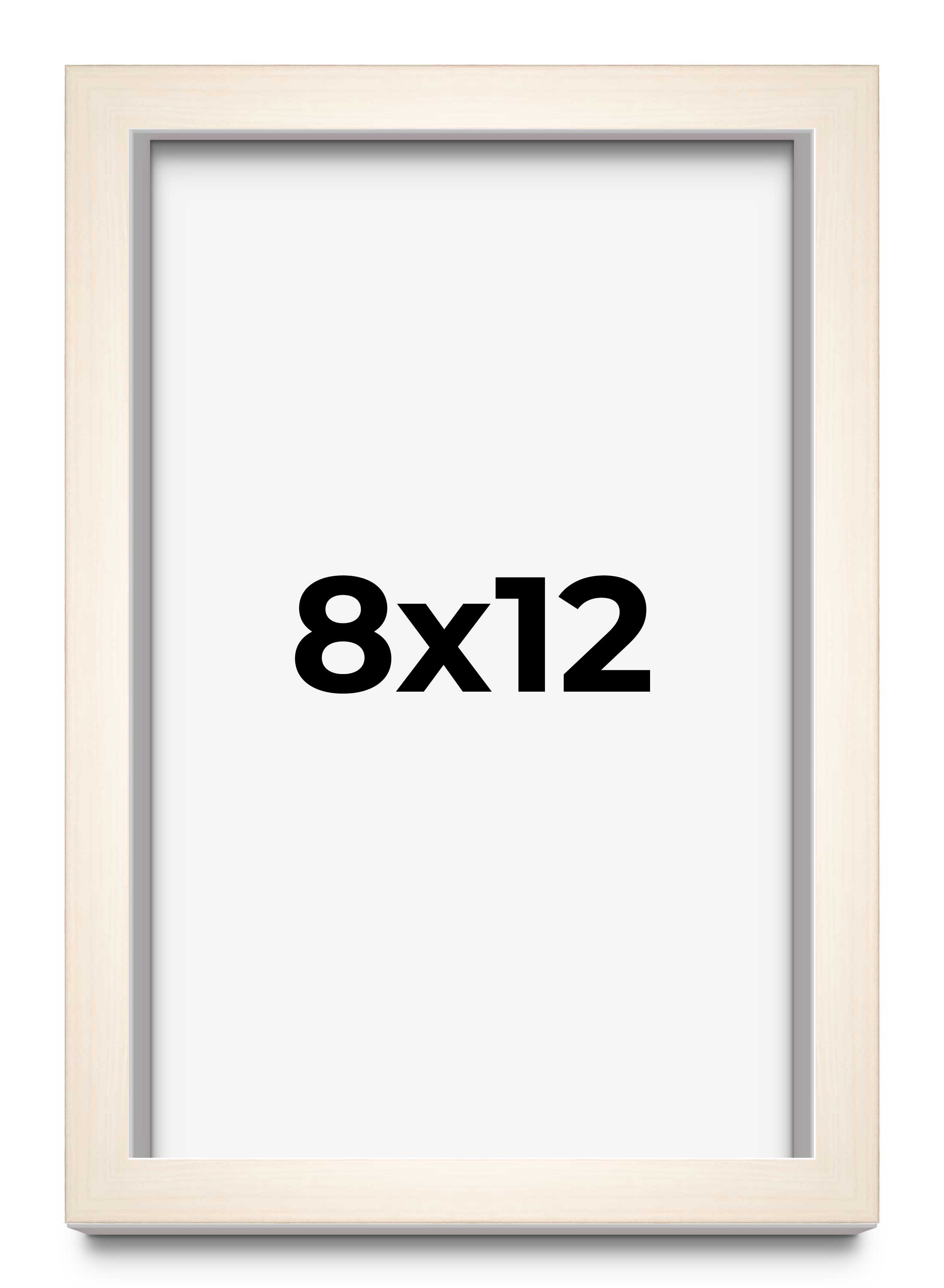 8x12 Frame White Wheat Solid Wood Picture Frame | Moulding Width 0.75 Inches | I main product image