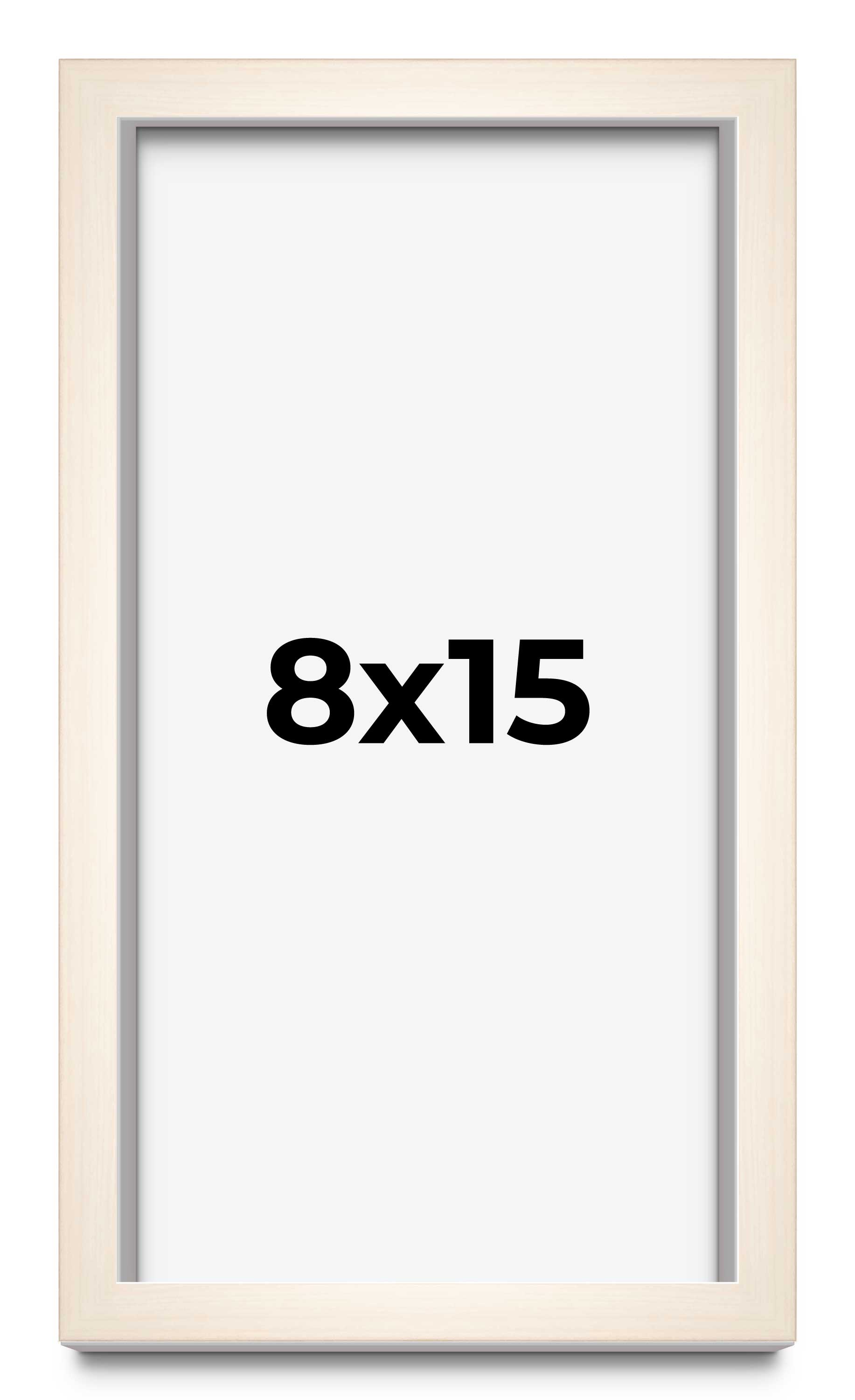 8x15 Frame White Wheat Solid Wood Picture Frame | Moulding Width 0.75 Inches | I main product image