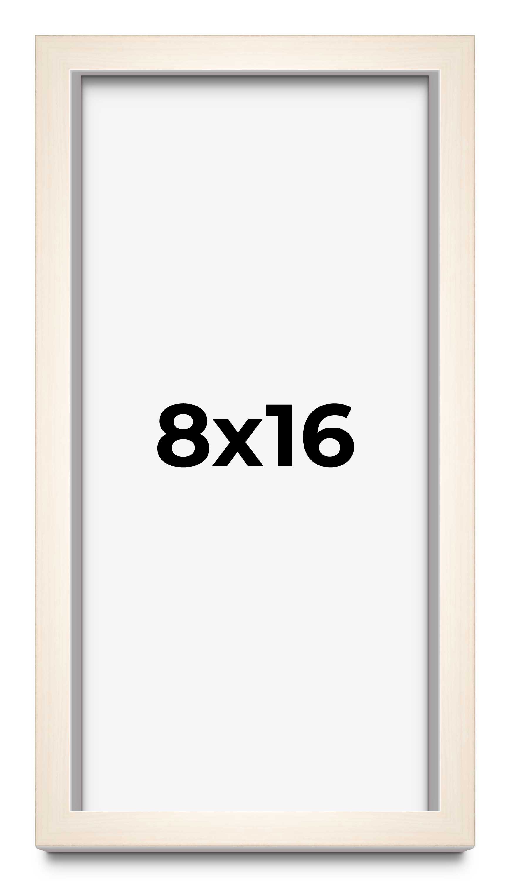 8x16 Frame White Wheat Solid Wood Picture Frame | Moulding Width 0.75 Inches | I main product image