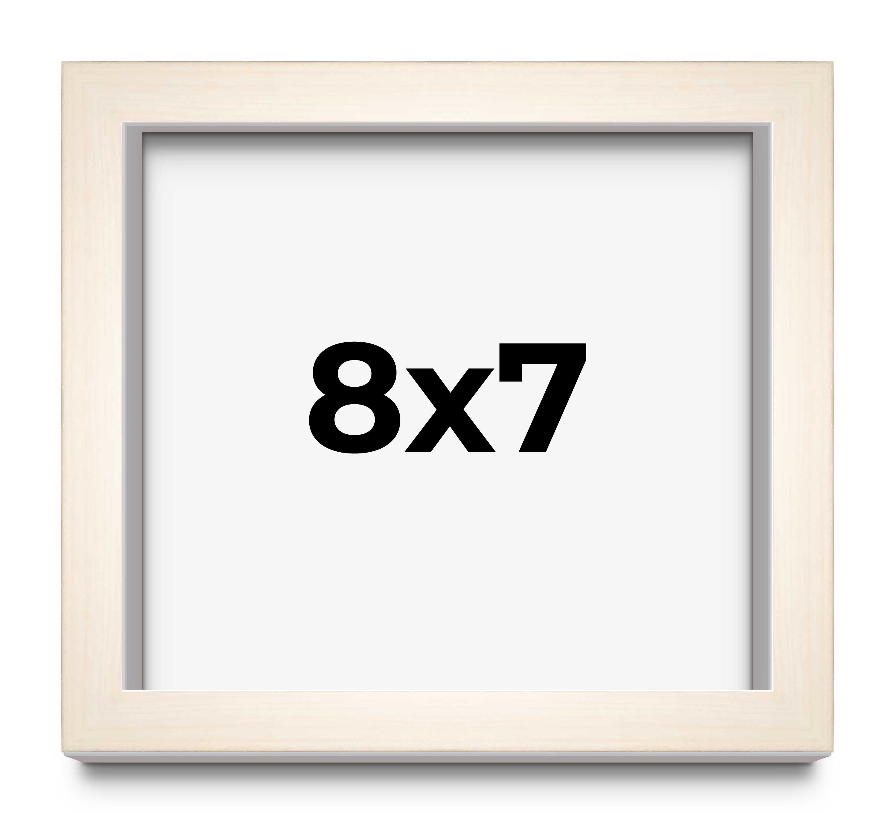 8x7 Rahmen White Wash Bilderrahmen Modern Fotorahmen UV Acryl, Säurefrei