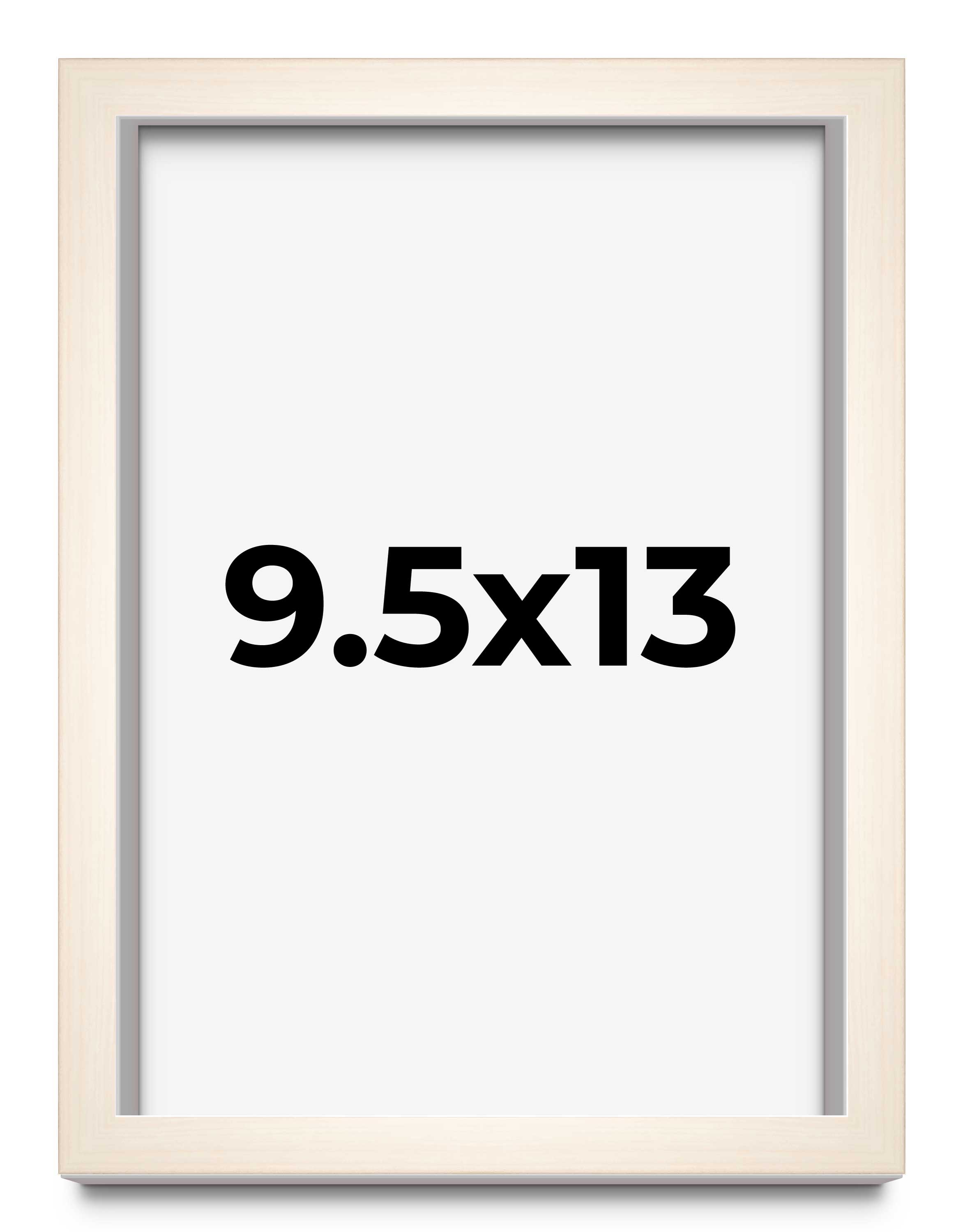 9.5x13 Frame White Wheat Solid Wood Picture Frame | Moulding Width 0.75 Inches main product image