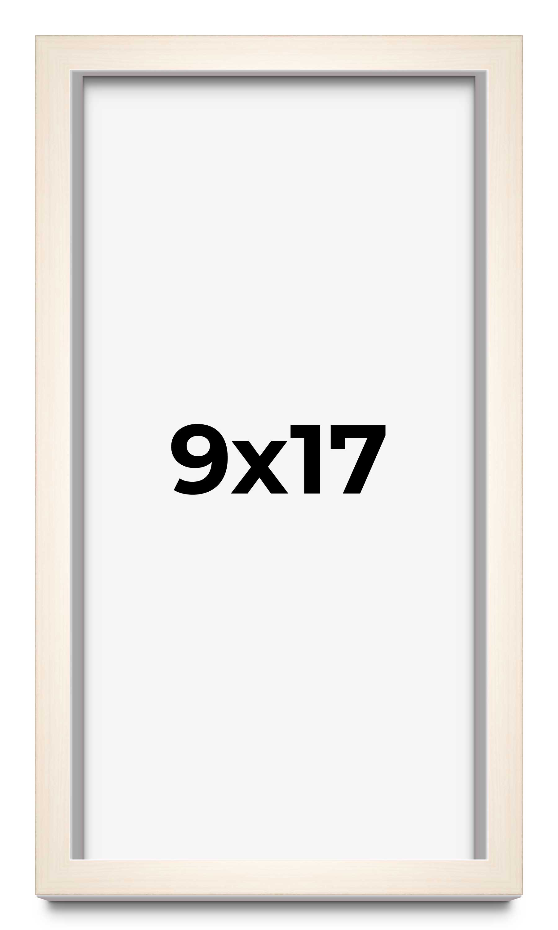9x17 Frame White Wheat Solid Wood Picture Frame | Moulding Width 0.75 Inches | I main product image