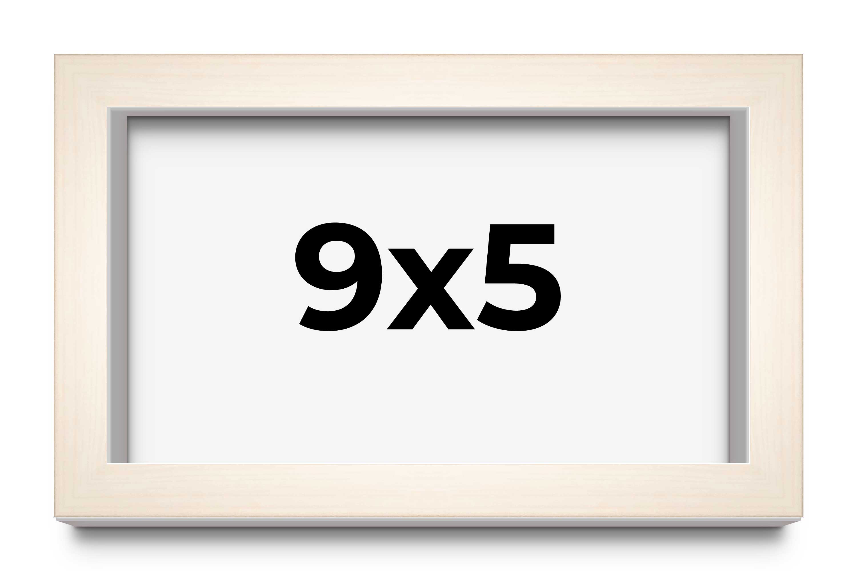 9x5 Frame White Wheat Solid Wood Picture Frame | Moulding Width 0.75 Inches | In main product image