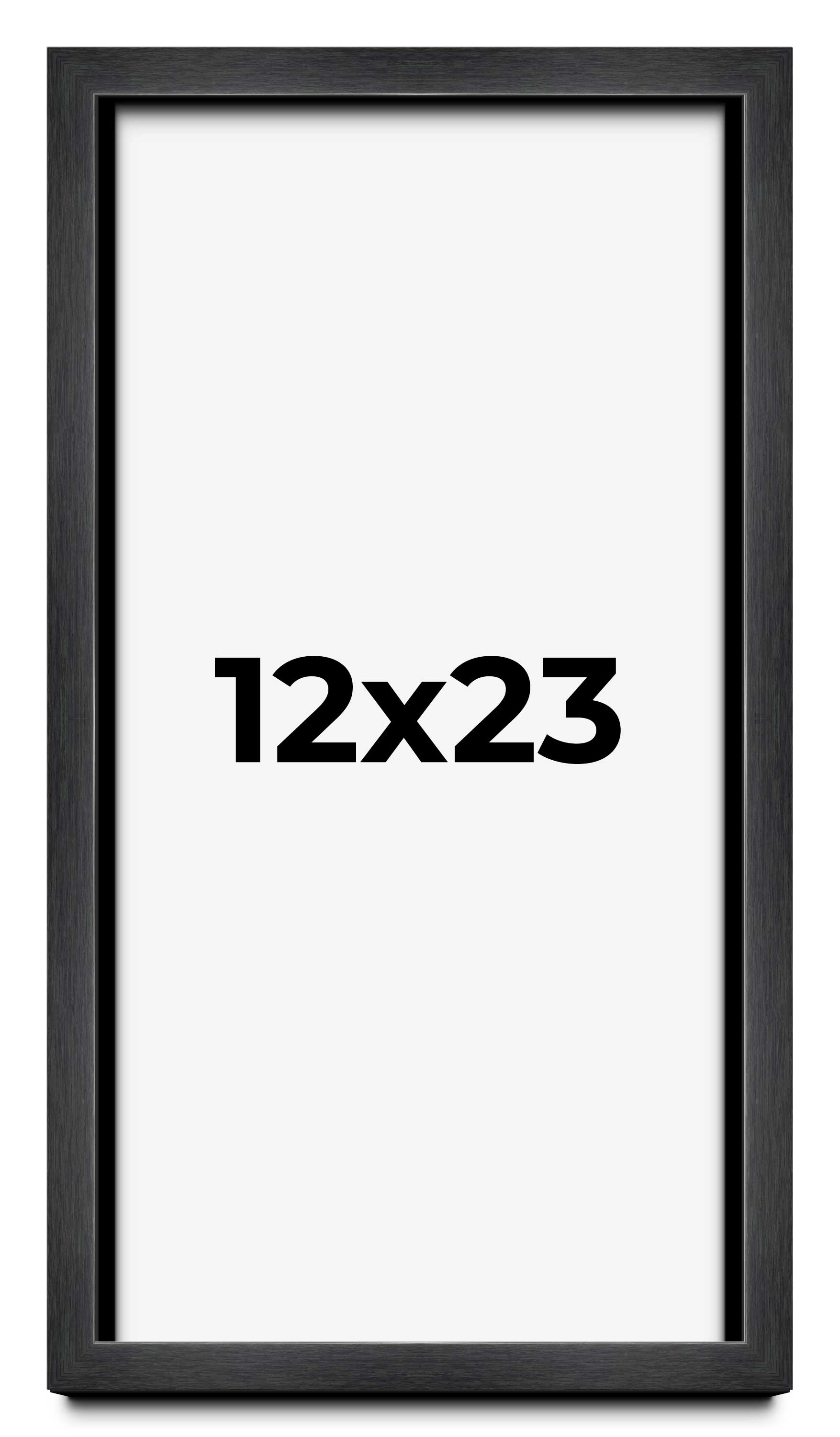12x23 Frame Black Charcoal Grey Wood Textured Picture Frame | 0.75 Inch Moulding main product image