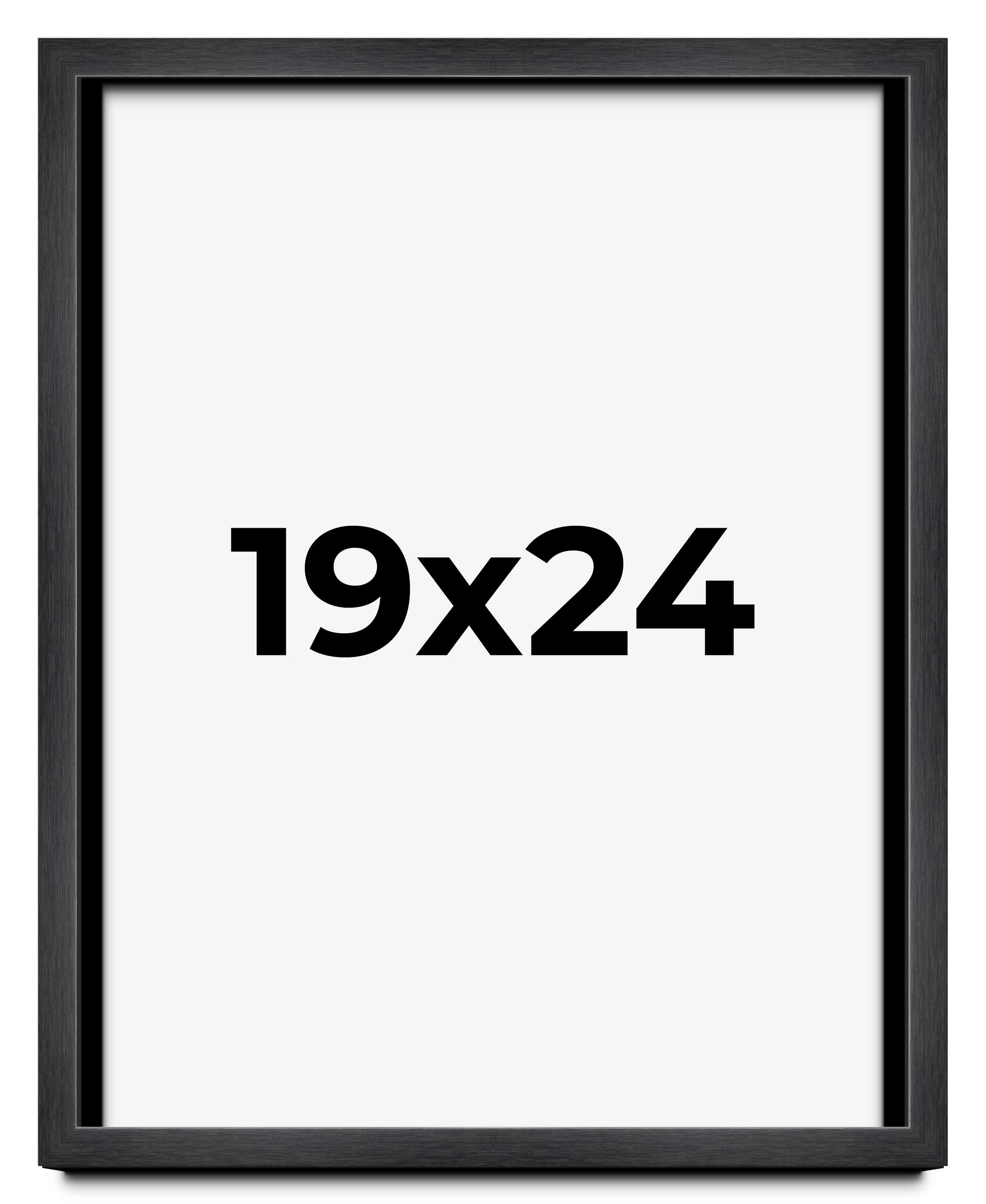 Bilderrahmen 19x24 Rahmen Schwarz Anthrazit Grau Holz Struktur | 0,75 Zoll Zierleiste - Bild 1 von 10