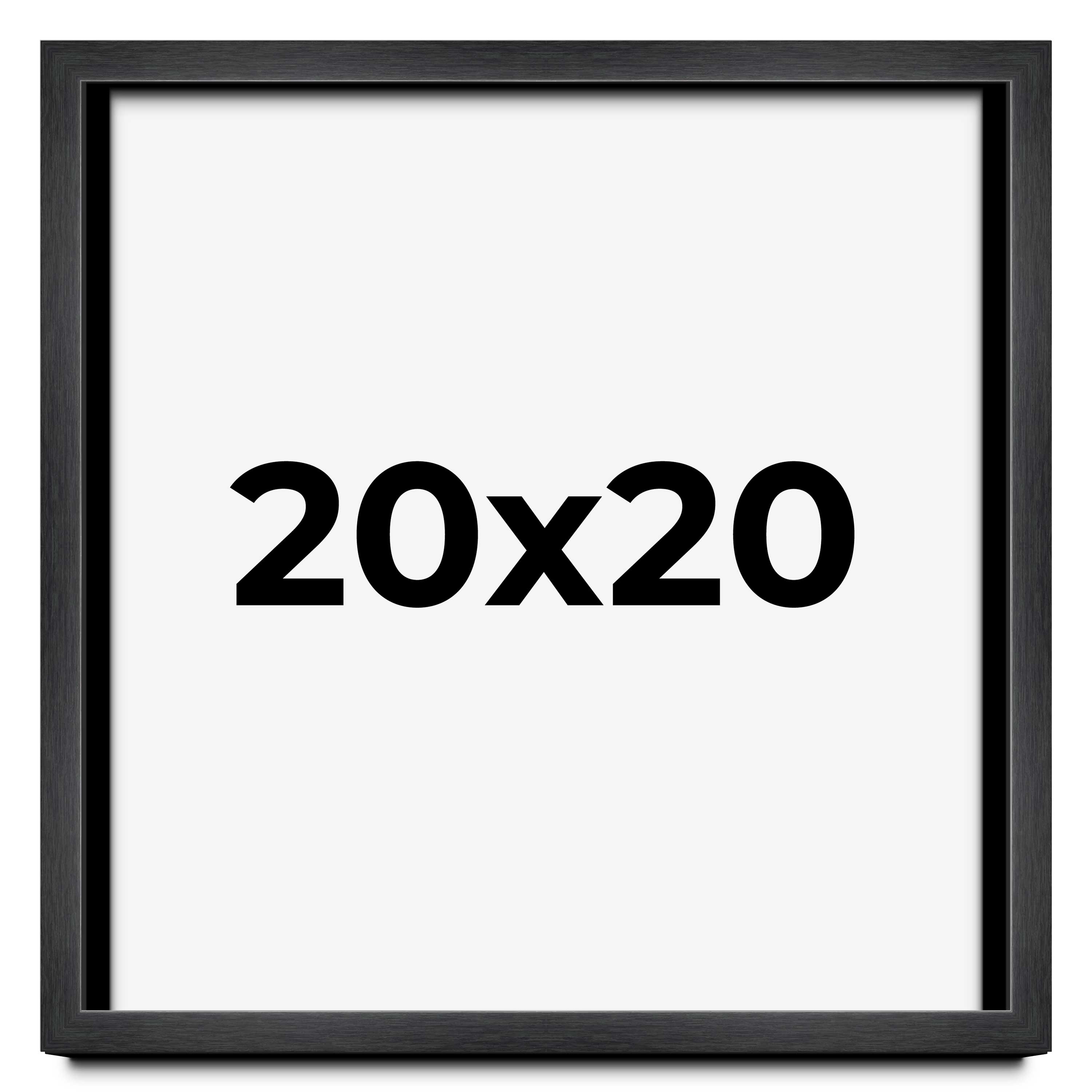 20x20 Frame Black Charcoal Grey Wood Textured Picture Frame | 0.75 Inch Moulding - Bild 1 von 10