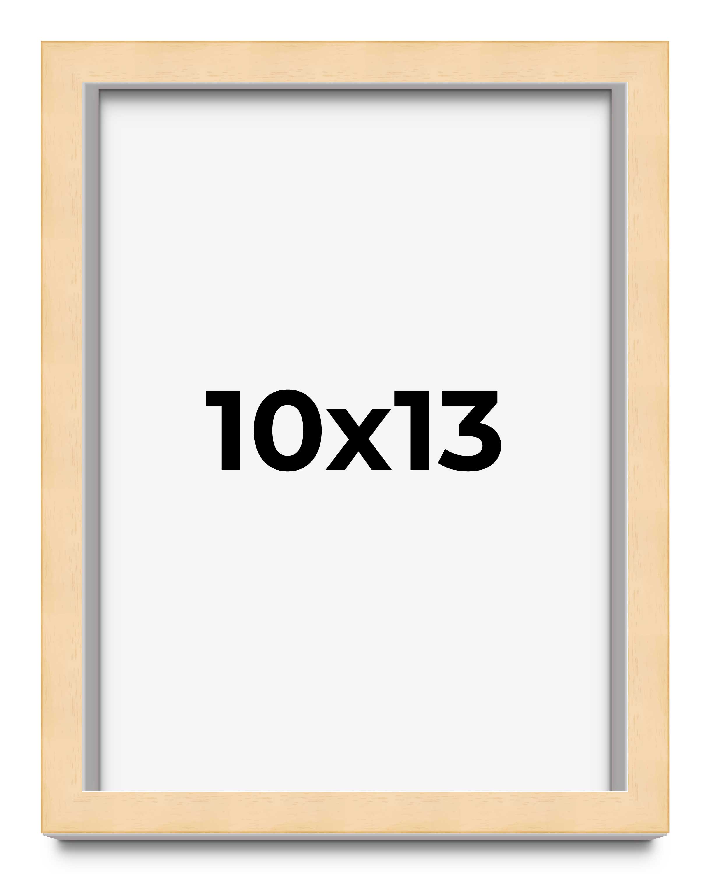 10x13 Frame Natural Brown Picture Frame Modern Photo Frame UV Acrylic, Acid Free