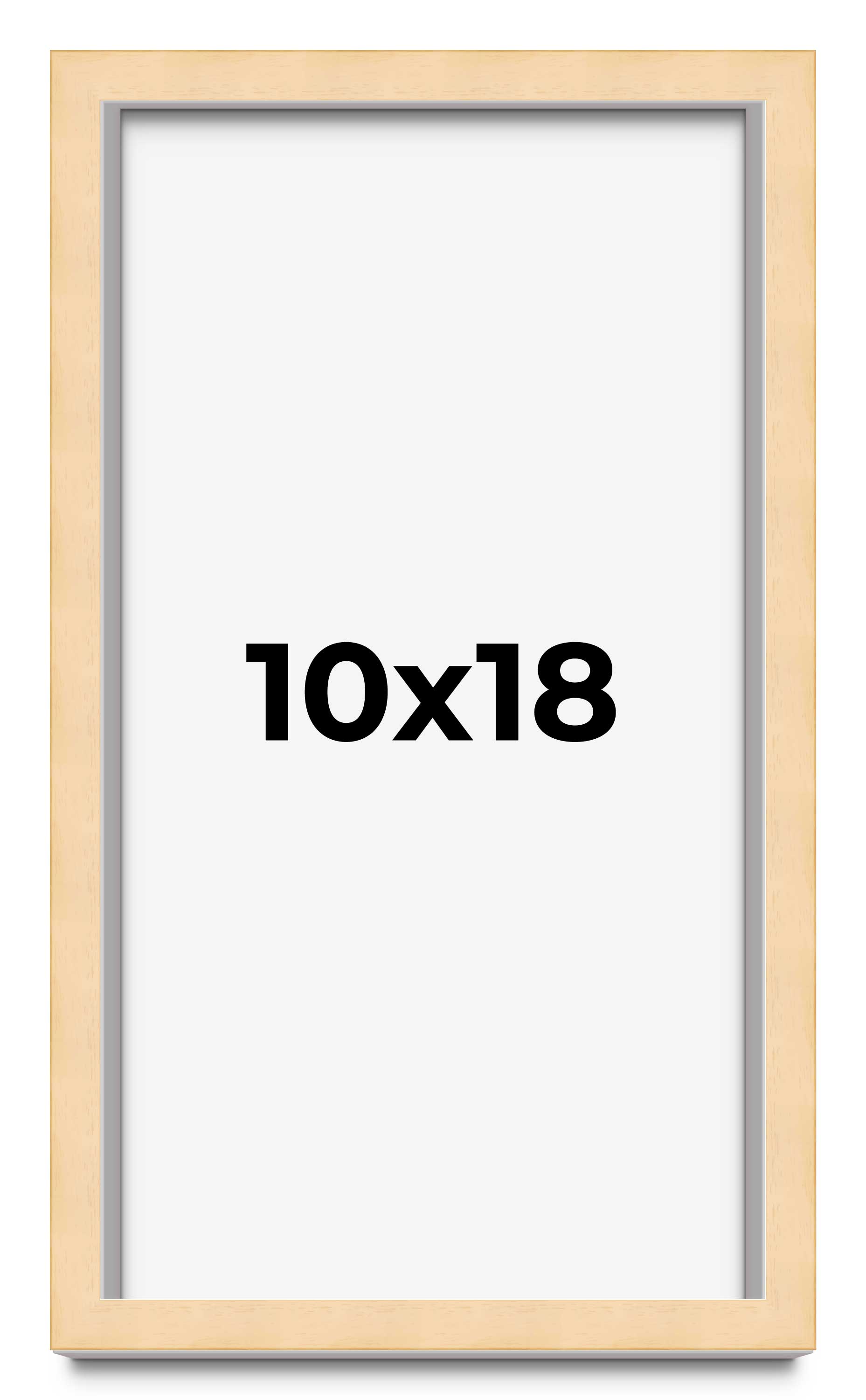 10x18 Frame Beige Real Wood Picture Frame Width 0.75 inches | Interior Frame Dep main product image