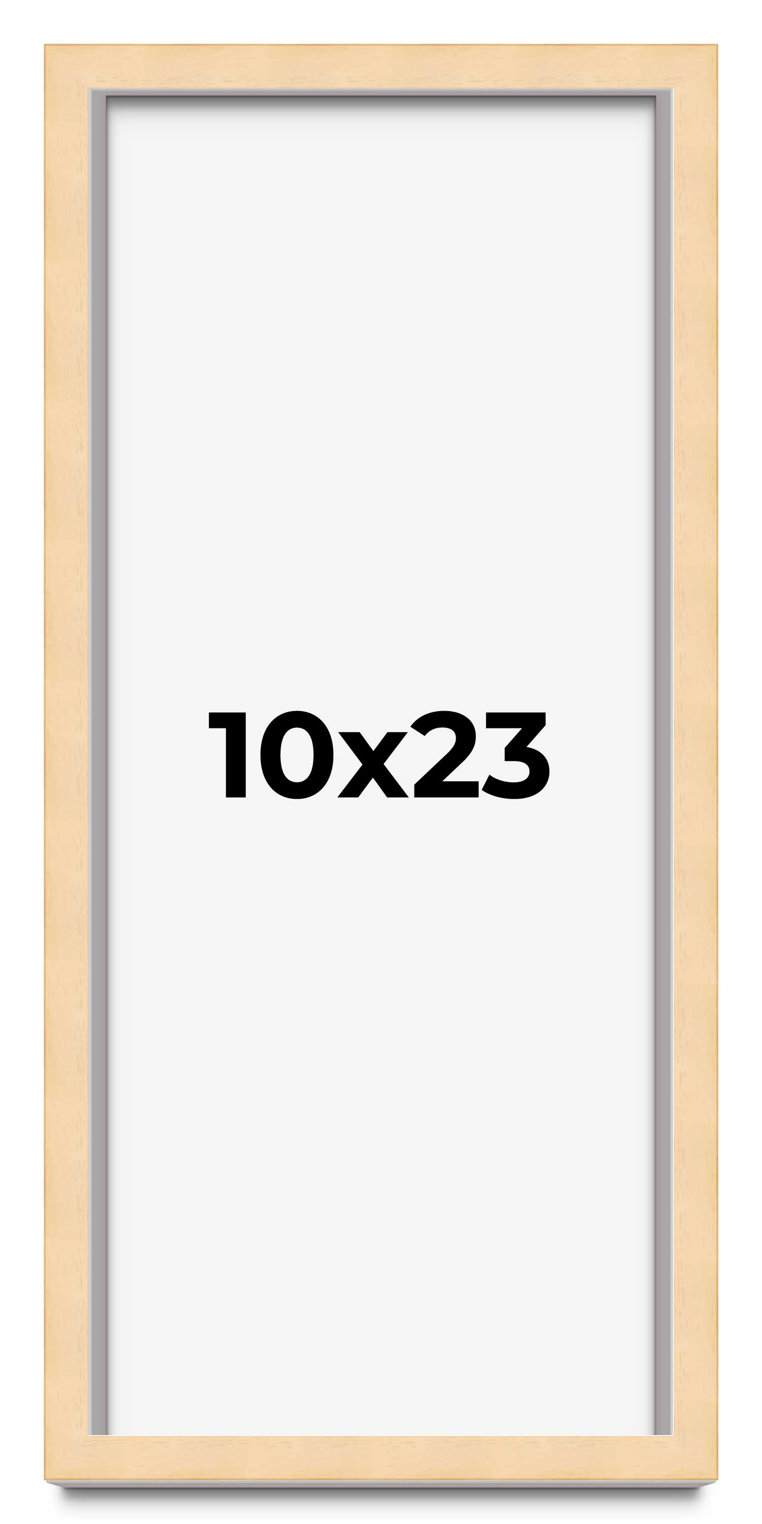 10x23 Frame Beige Real Wood Picture Frame Width 0.75 inches | Interior Frame Dep main product image