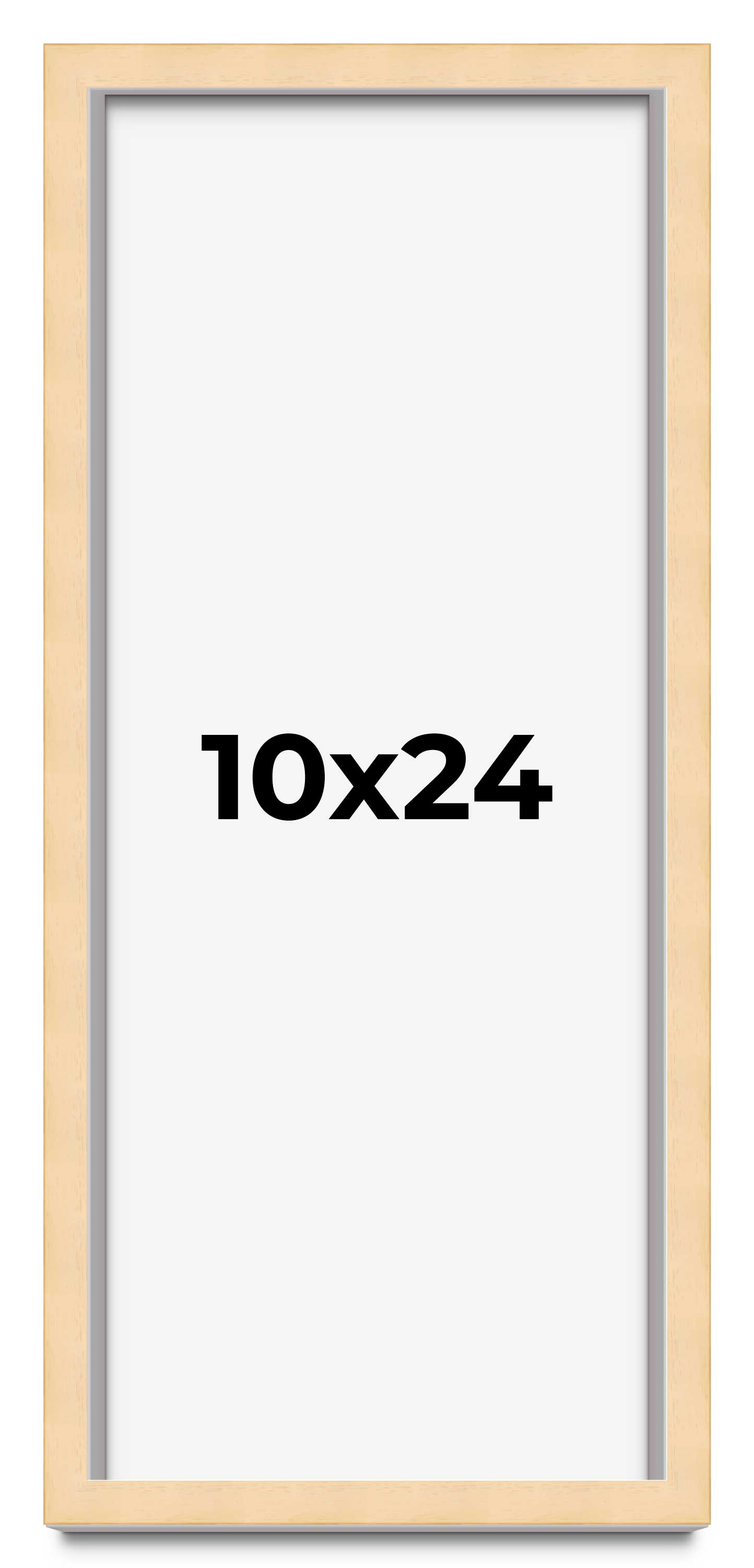 10x24 Frame Beige Real Wood Picture Frame Width 0.75 inches | Interior Frame Dep main product image