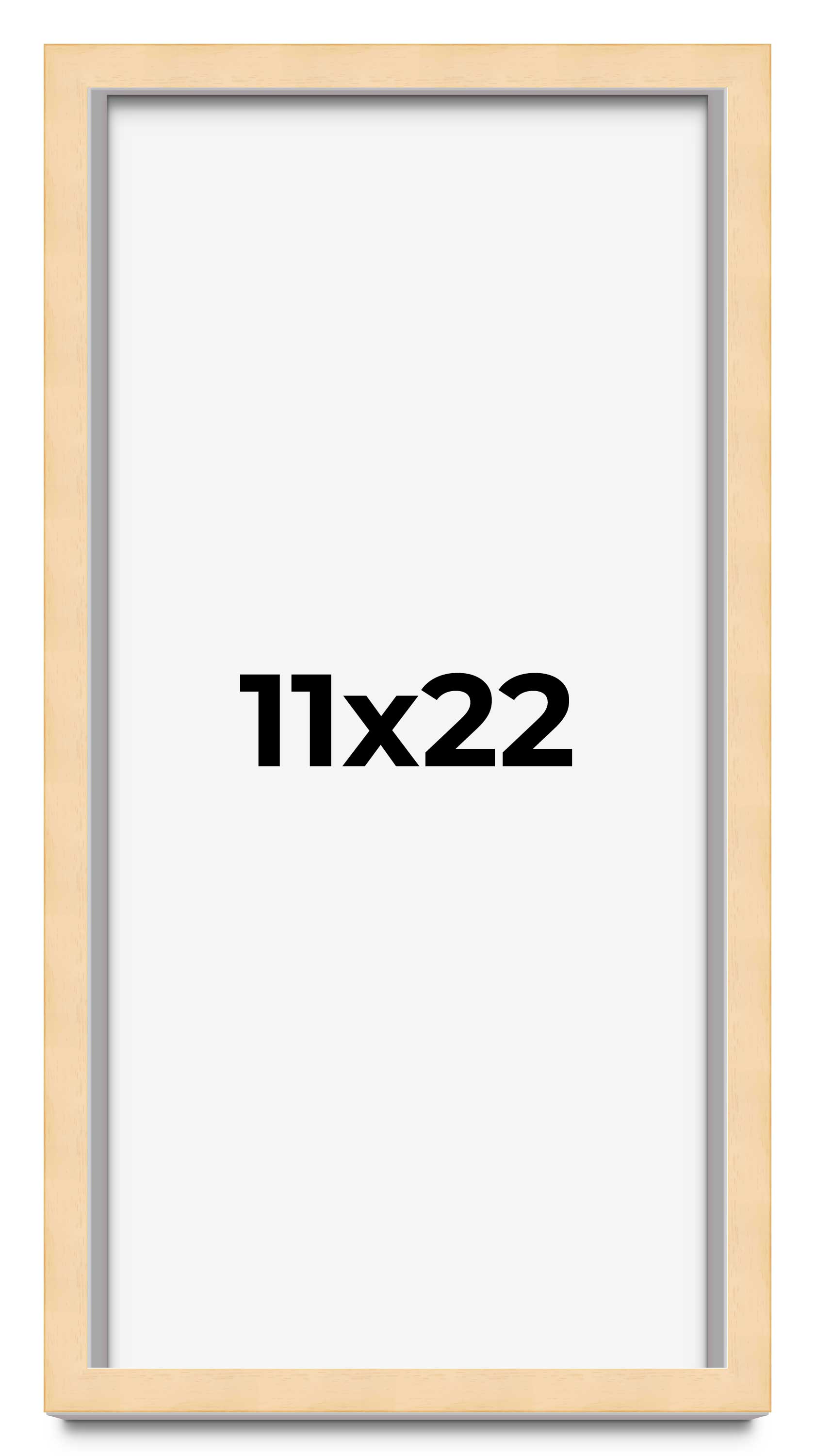 11×22 Frame Natural Brown Picture Frame Modern Photo Frame UV Acrylic, Acid Free