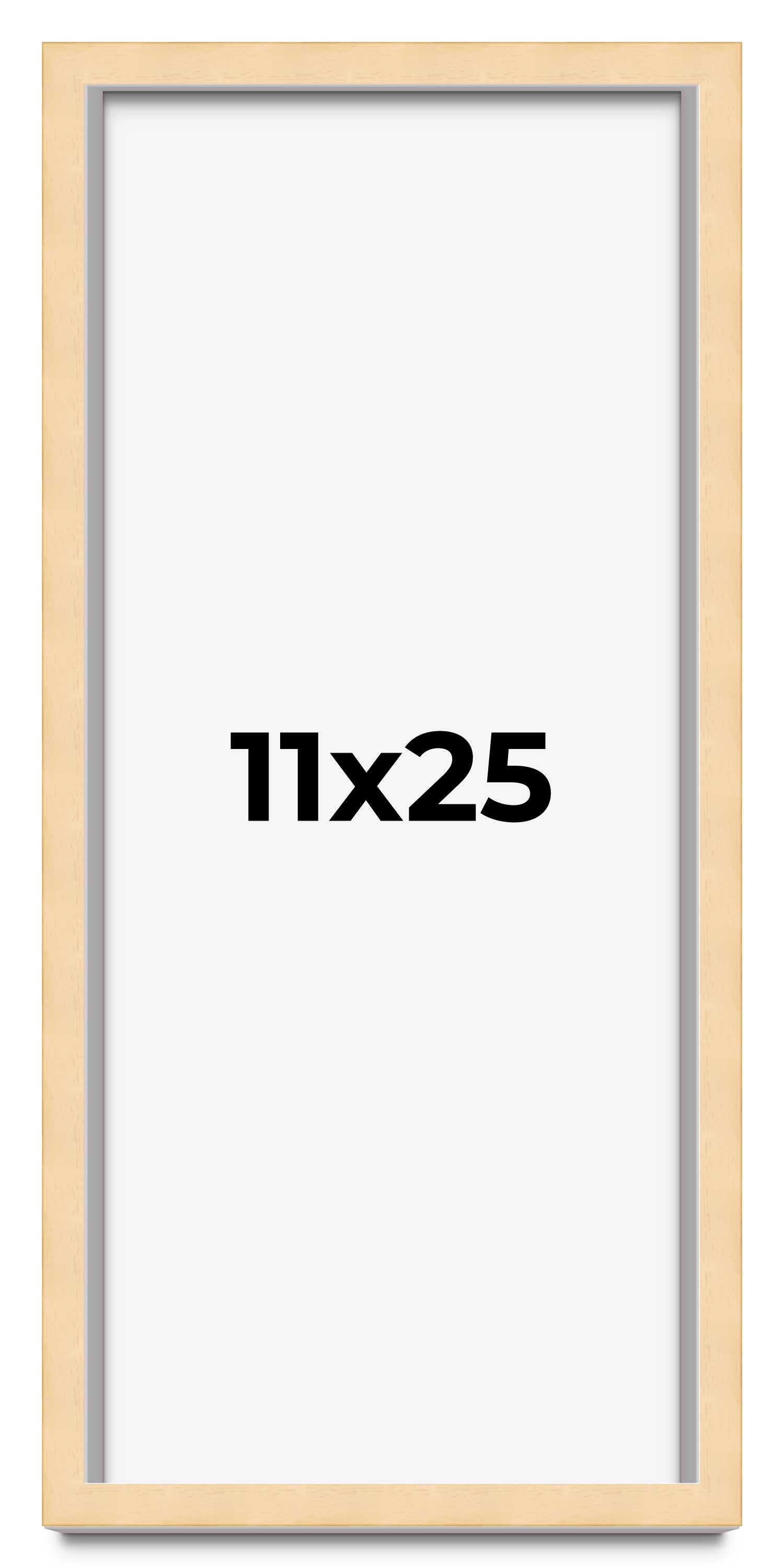 11×25 Frame Natural Brown Picture Frame Modern Photo Frame UV Acrylic, Acid Free