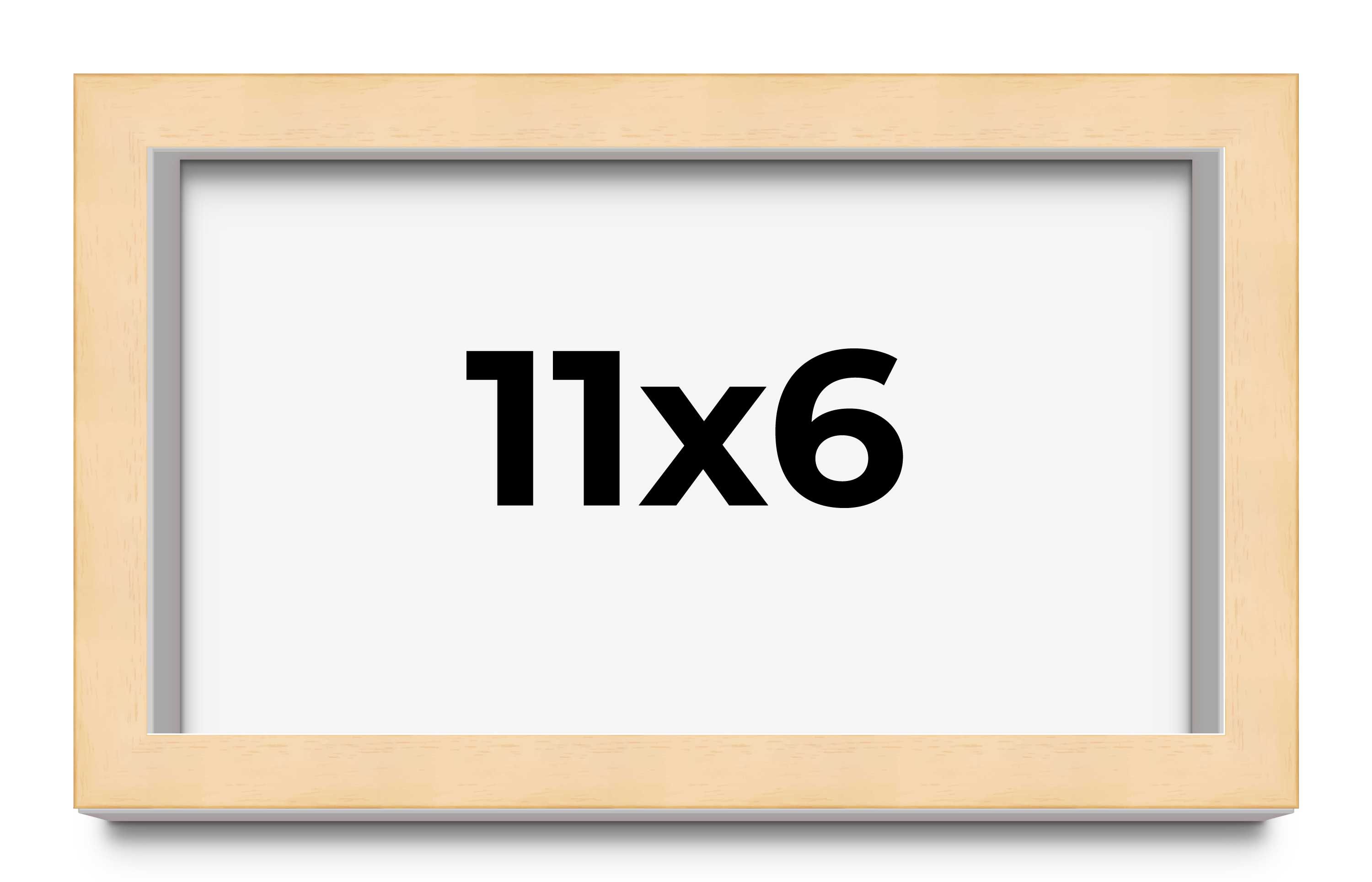 11x6 Frame Beige Real Wood Picture Frame Width 0.75 inches | Interior Frame Dept main product image