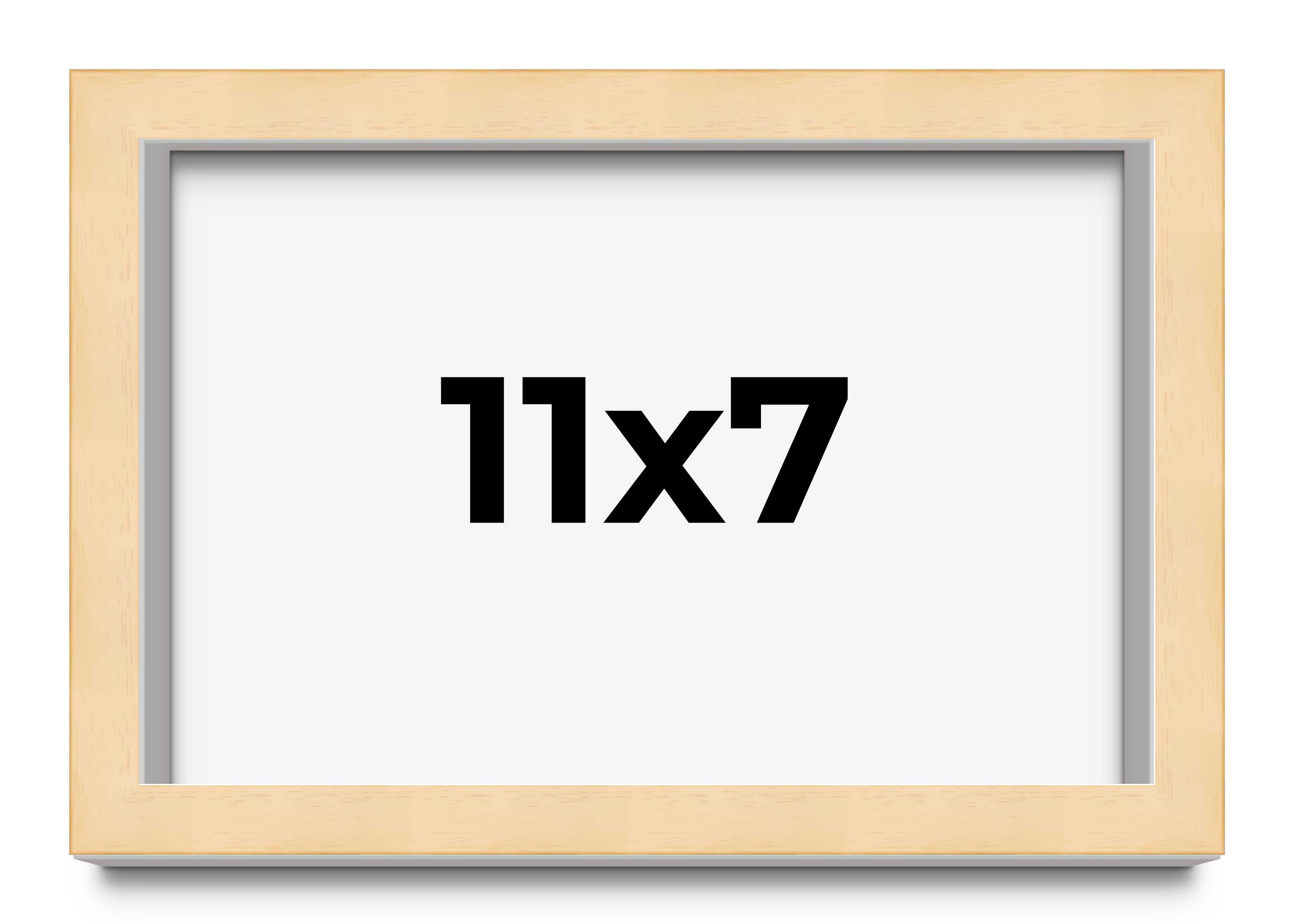 11x7 Frame Beige Real Wood Picture Frame Width 0.75 inches | Interior Frame Dept main product image