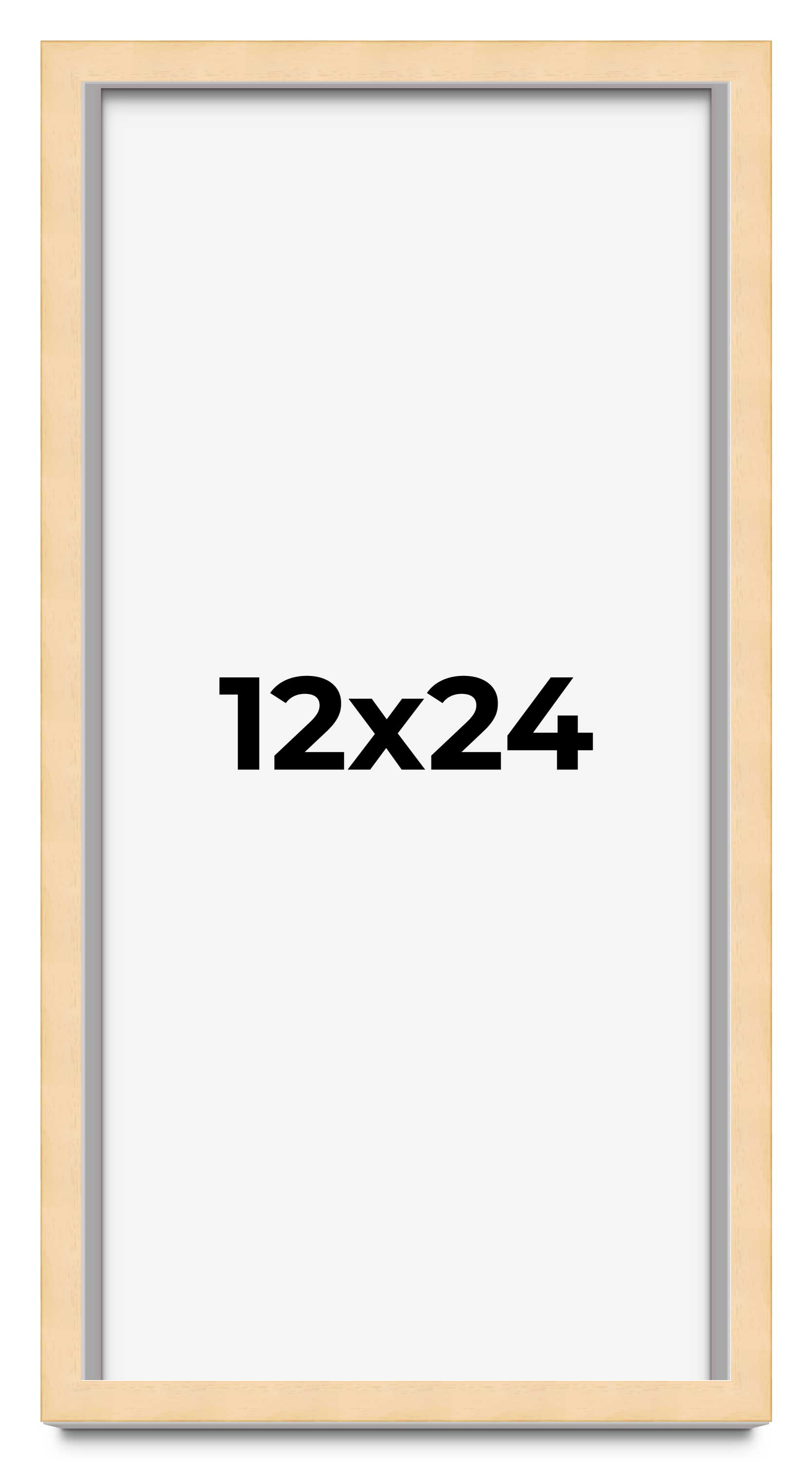 12x24 Frame Beige Real Wood Picture Frame Width inches