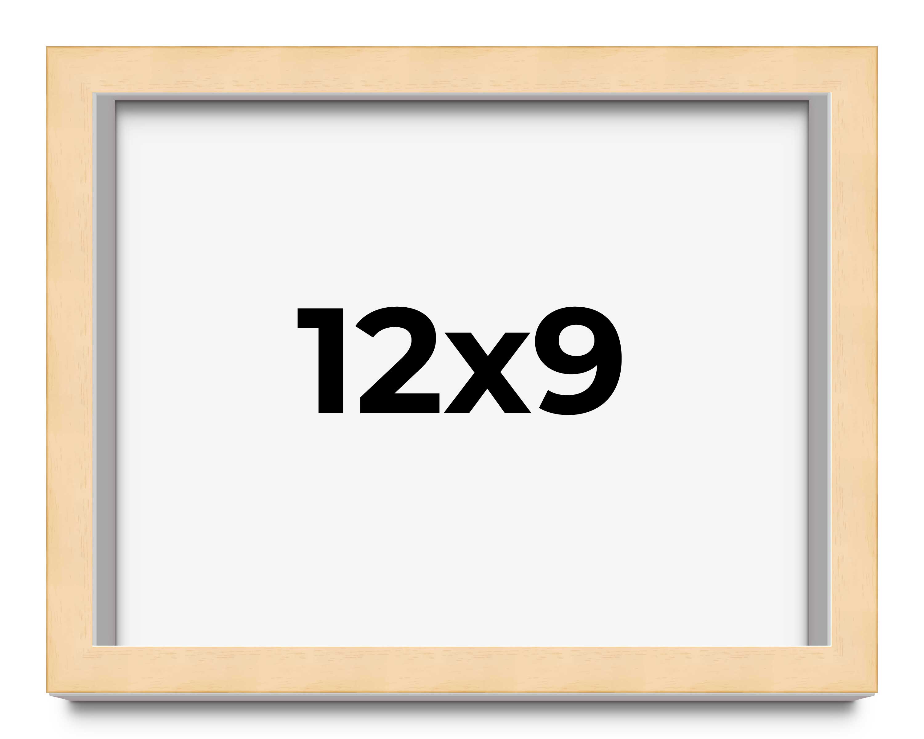 12x9 Frame Beige Real Wood Picture Frame Width 0.75 inches | Interior Frame Dept main product image