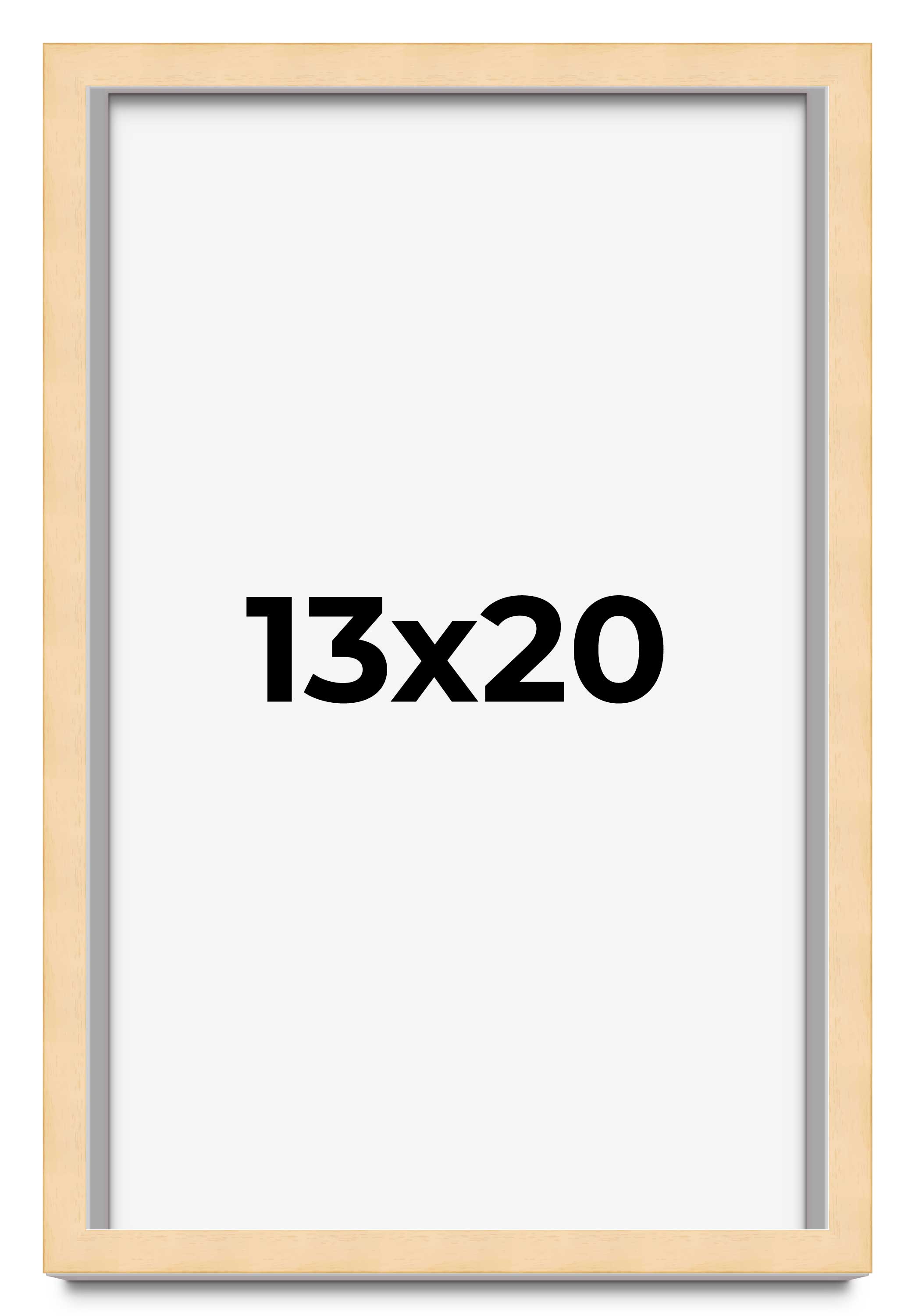13x20 Rahmen Beige Echtholz Bilderrahmen Breite 0,75 cm | Innenrahmen Dep - Bild 1 von 9