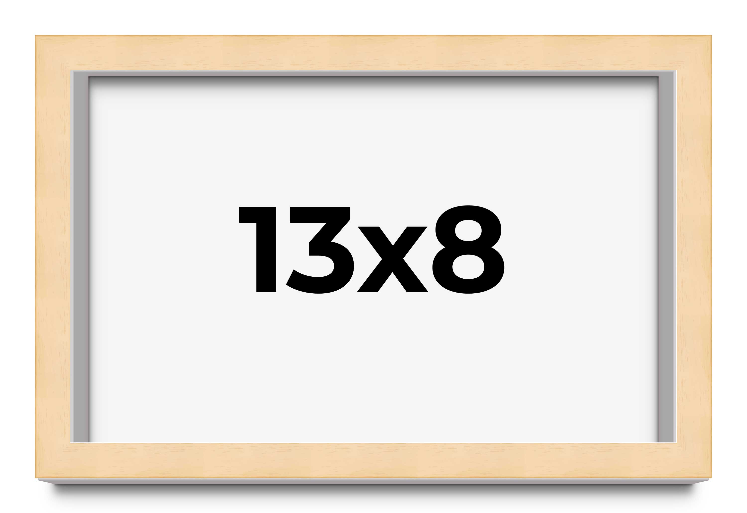 13x8 Frame Natural Brown Picture Frame Modern Photo Frame UV Acrylic, Acid Free - Picture 1 of 9