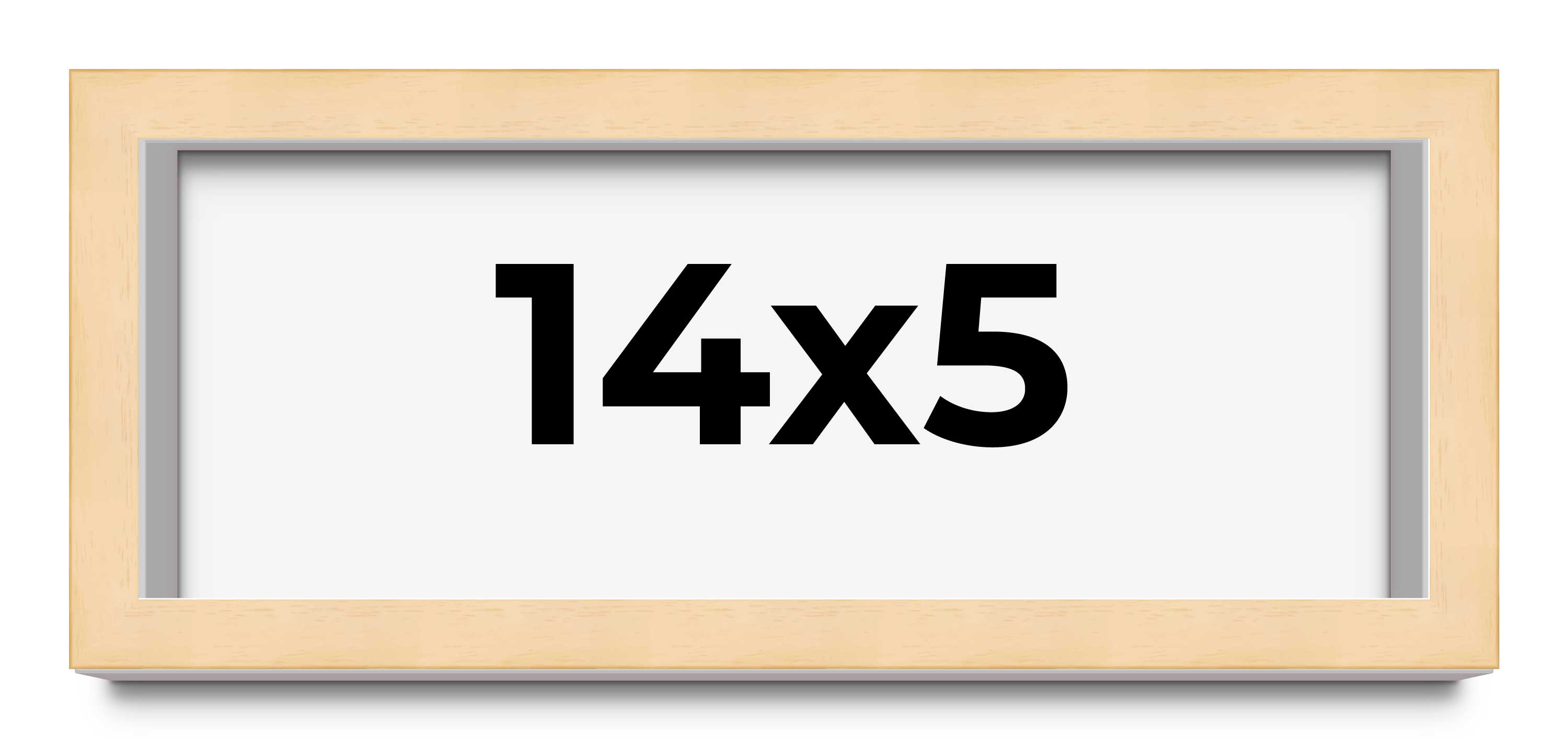 14×5 Frame Natural Brown Picture Frame Modern Photo Frame UV Acrylic, Acid Free