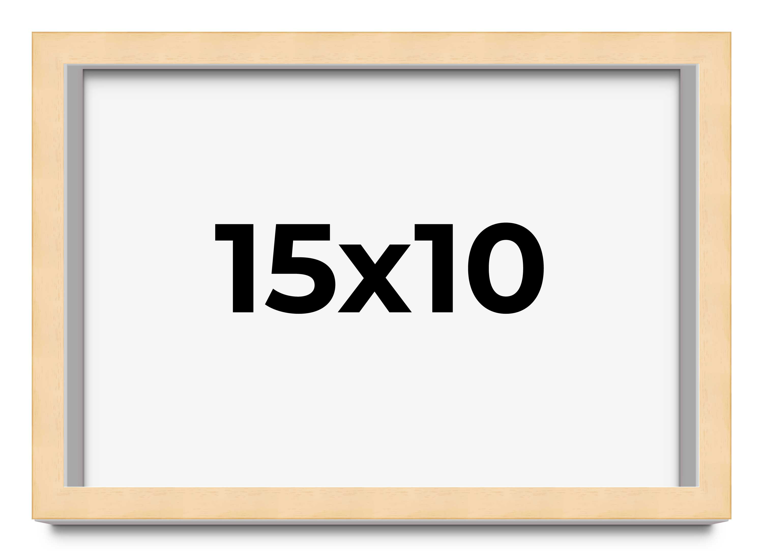 15x10 Frame Beige Real Wood Picture Frame Width 0.75 inches | Interior Frame Dep main product image