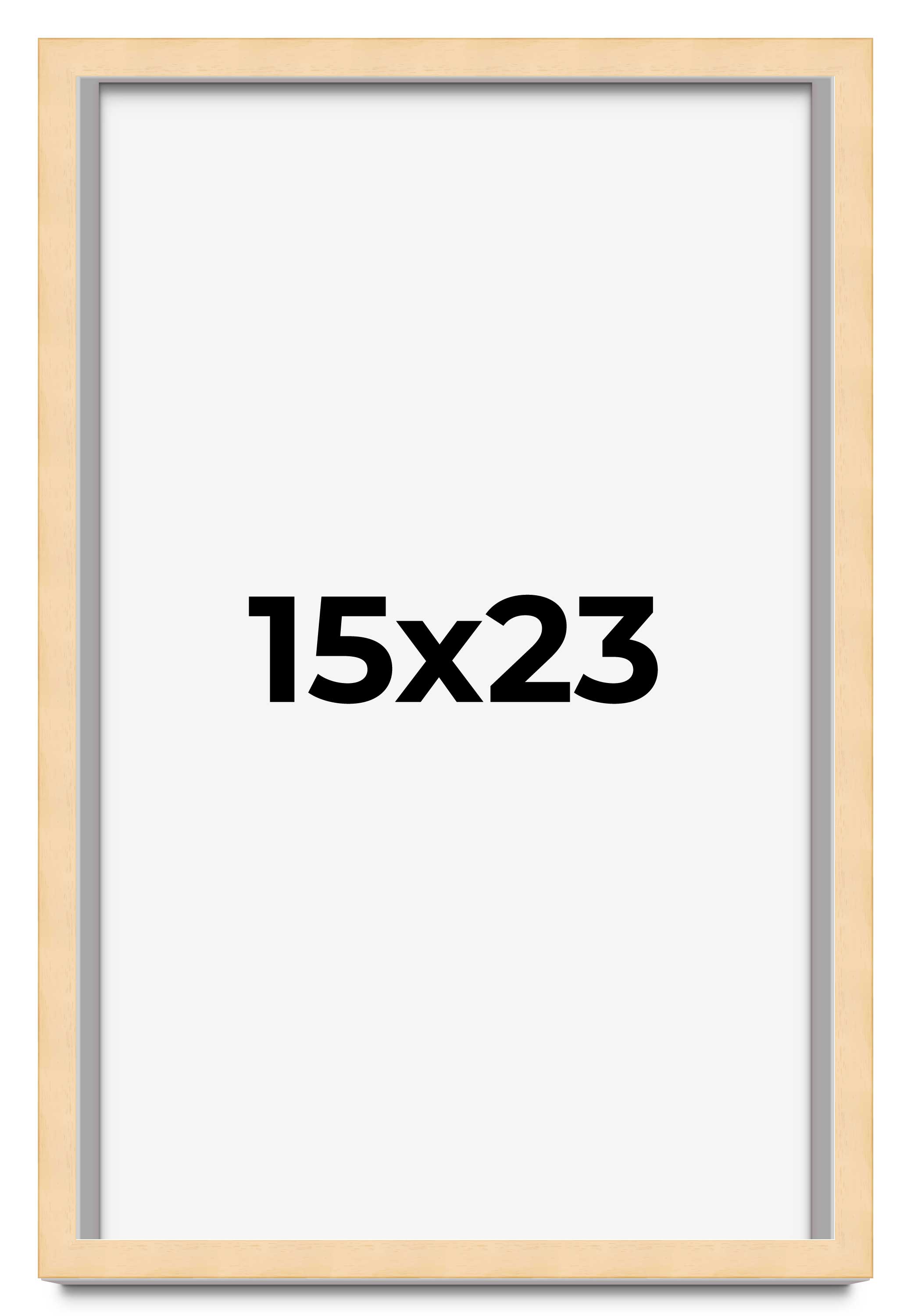 15x23 Frame Beige Real Wood Picture Frame Width 0.75 inches | Interior Frame Dep main product image