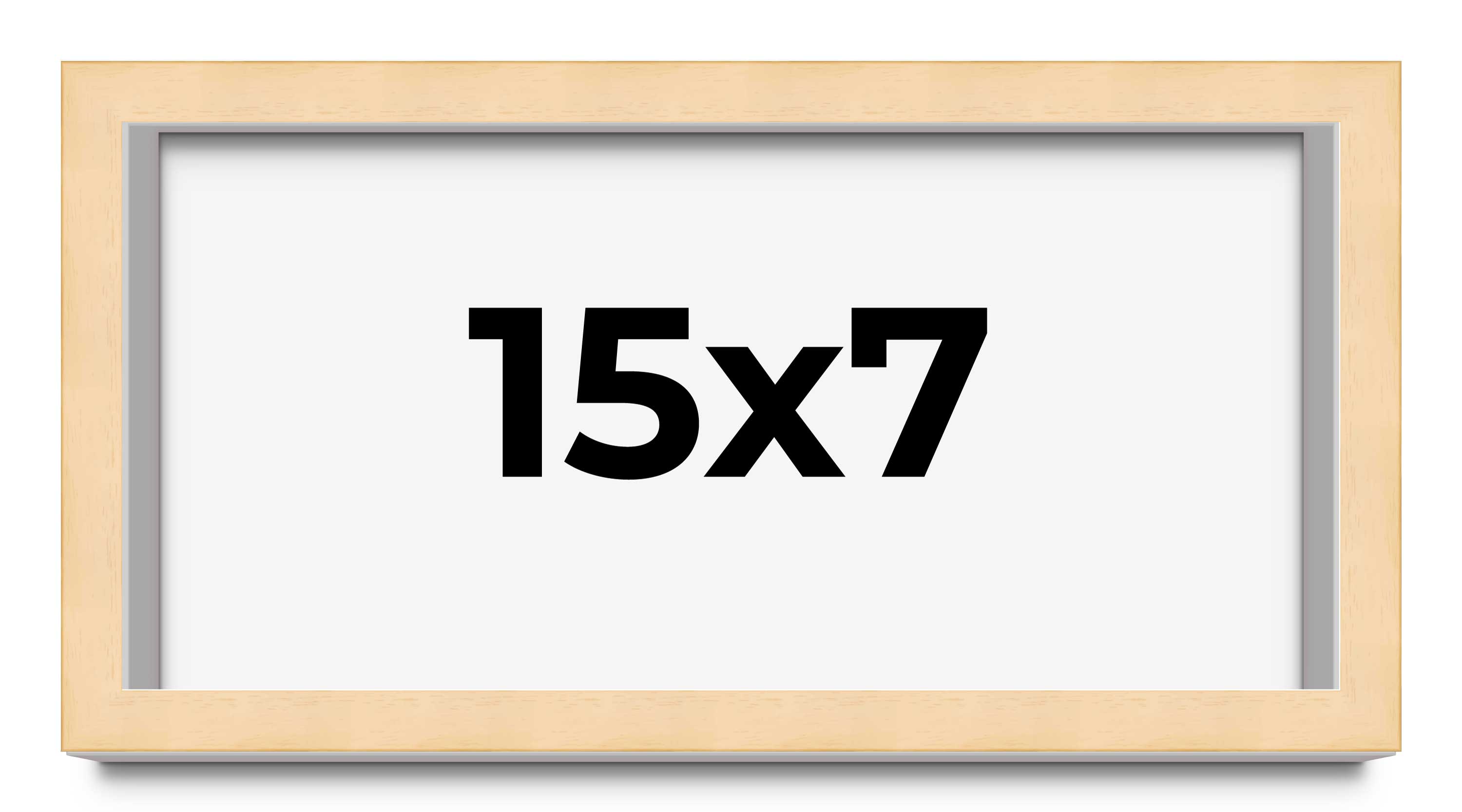 15x7 Frame Beige Real Wood Picture Frame Width 0.75 inches | Interior Frame Dept main product image