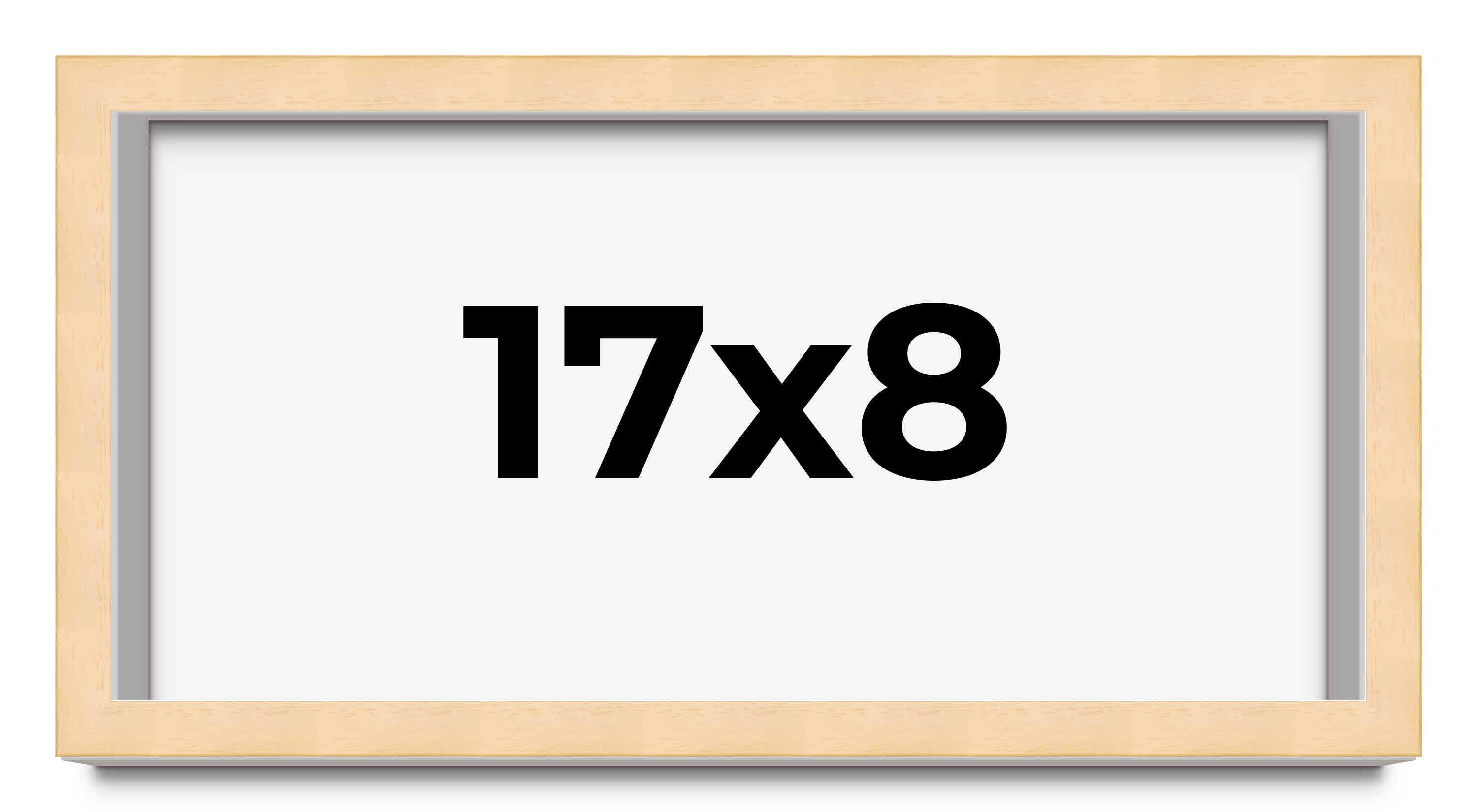 17x8 Frame Beige Real Wood Picture Frame Width 0.75 inches | Interior Frame Dept main product image
