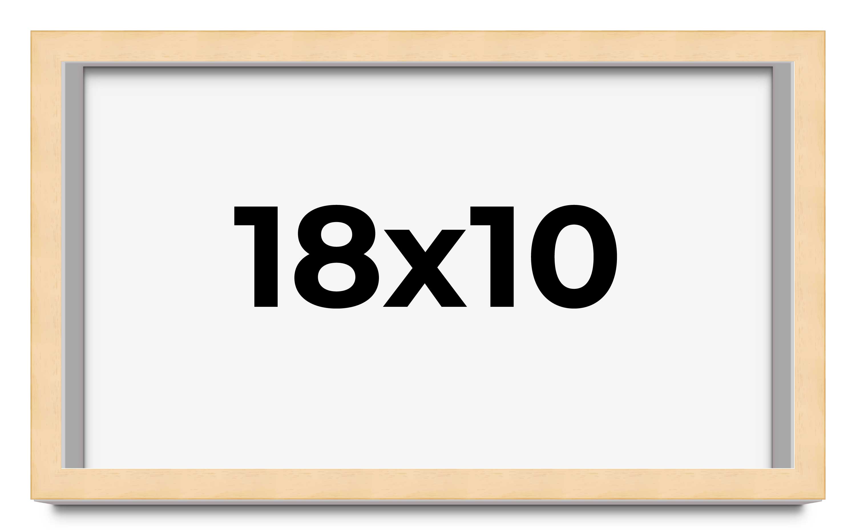18×10 Frame Natural Brown Picture Frame Modern Photo Frame UV Acrylic, Acid Free