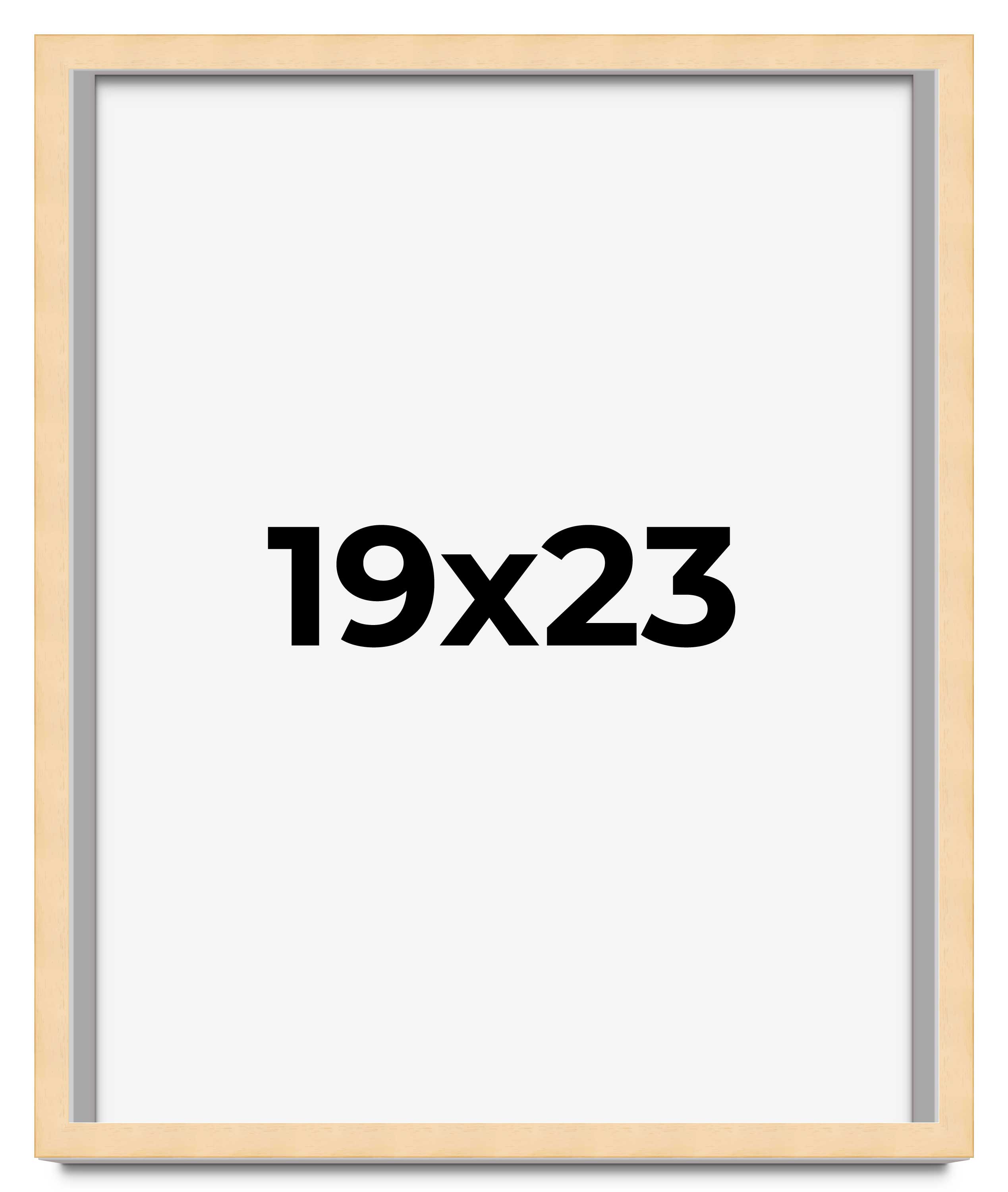 19x23 Frame Beige Real Wood Picture Frame Width 0.75 inches | Interior Frame Dep main product image