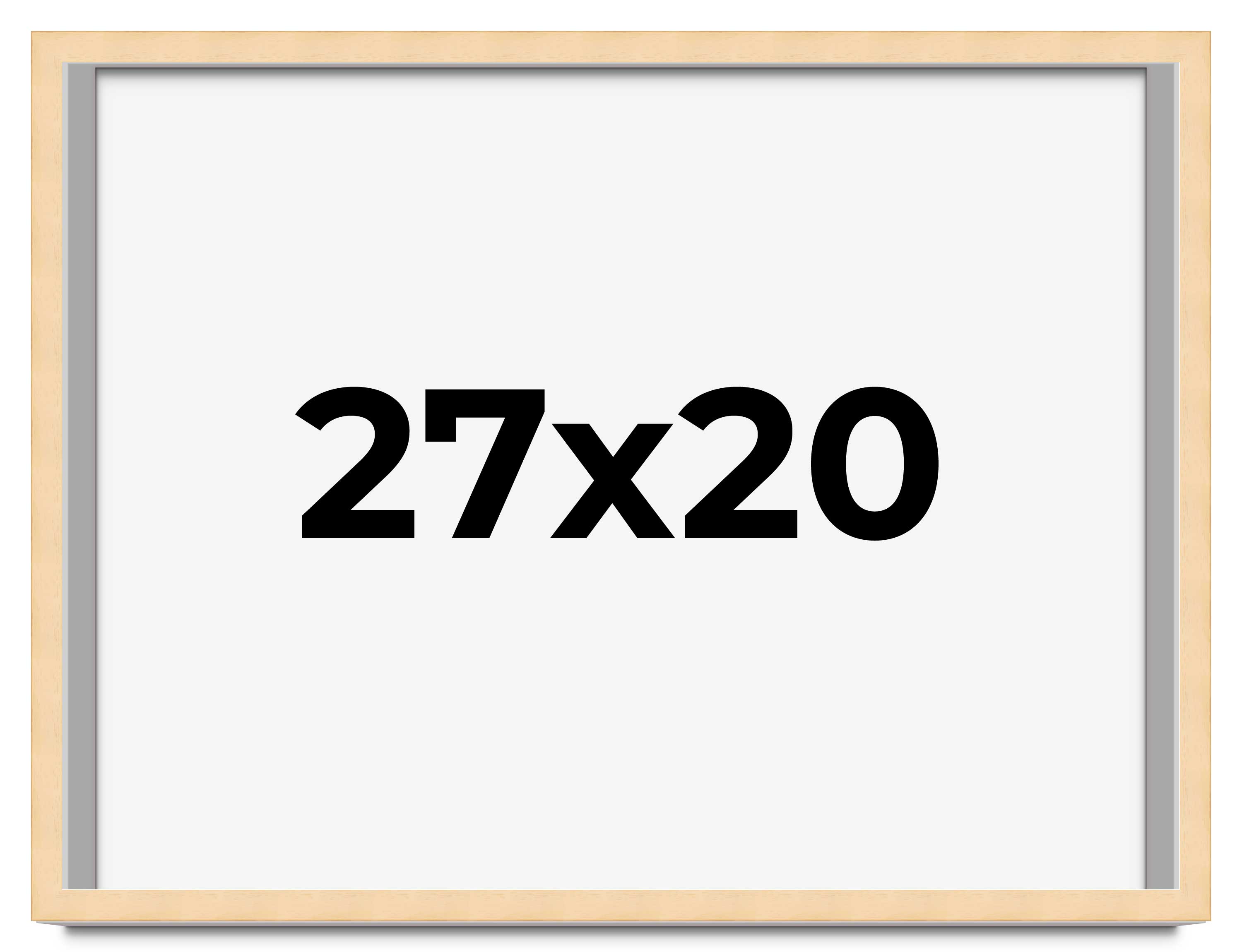 27x20 Solid Wood Picture Frame with UV Acrylic, Available in 6 Finishes