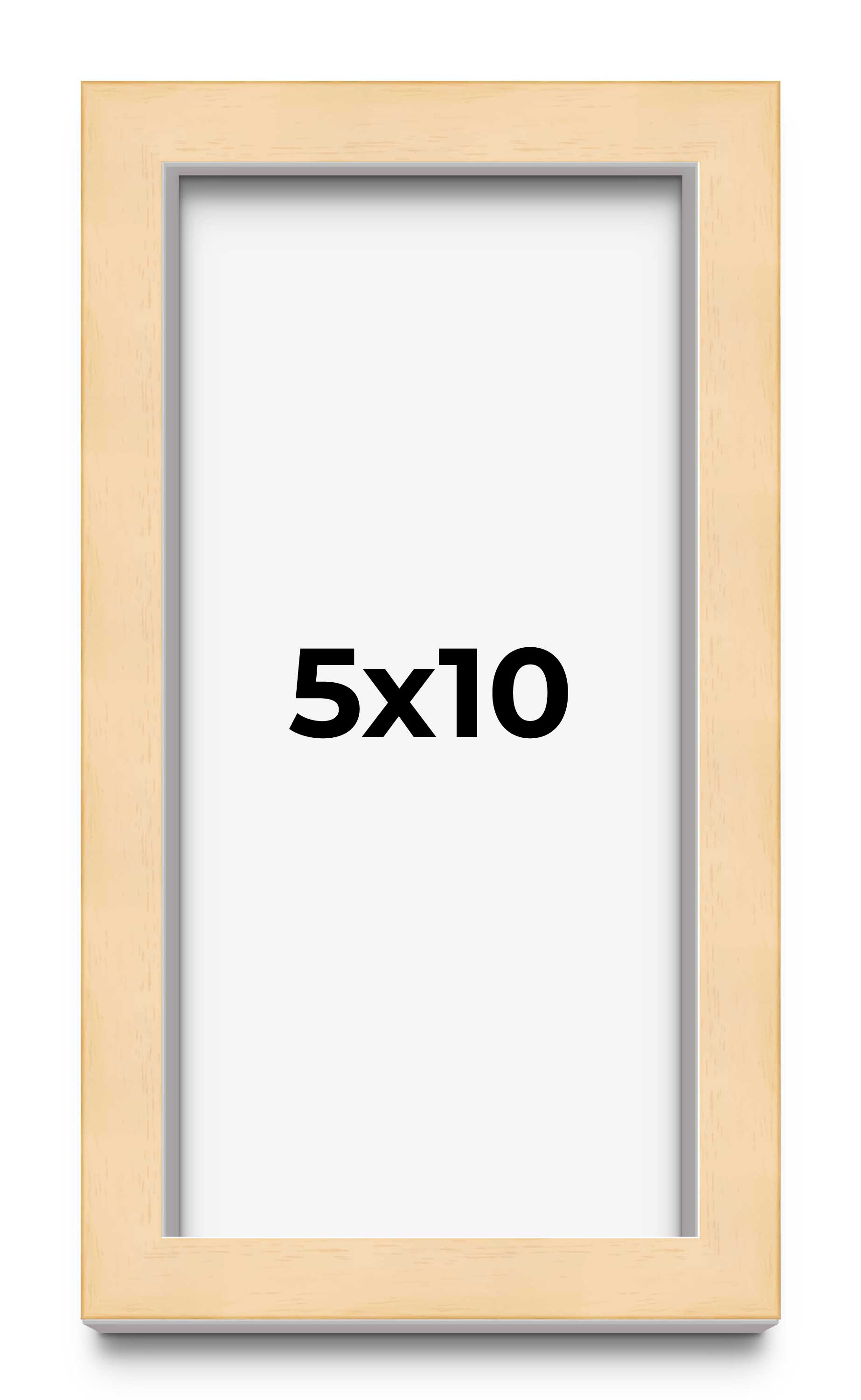 5×10 In Frame Beige Real Wood Picture Frame Width 0.75 inches | Interior Frame D