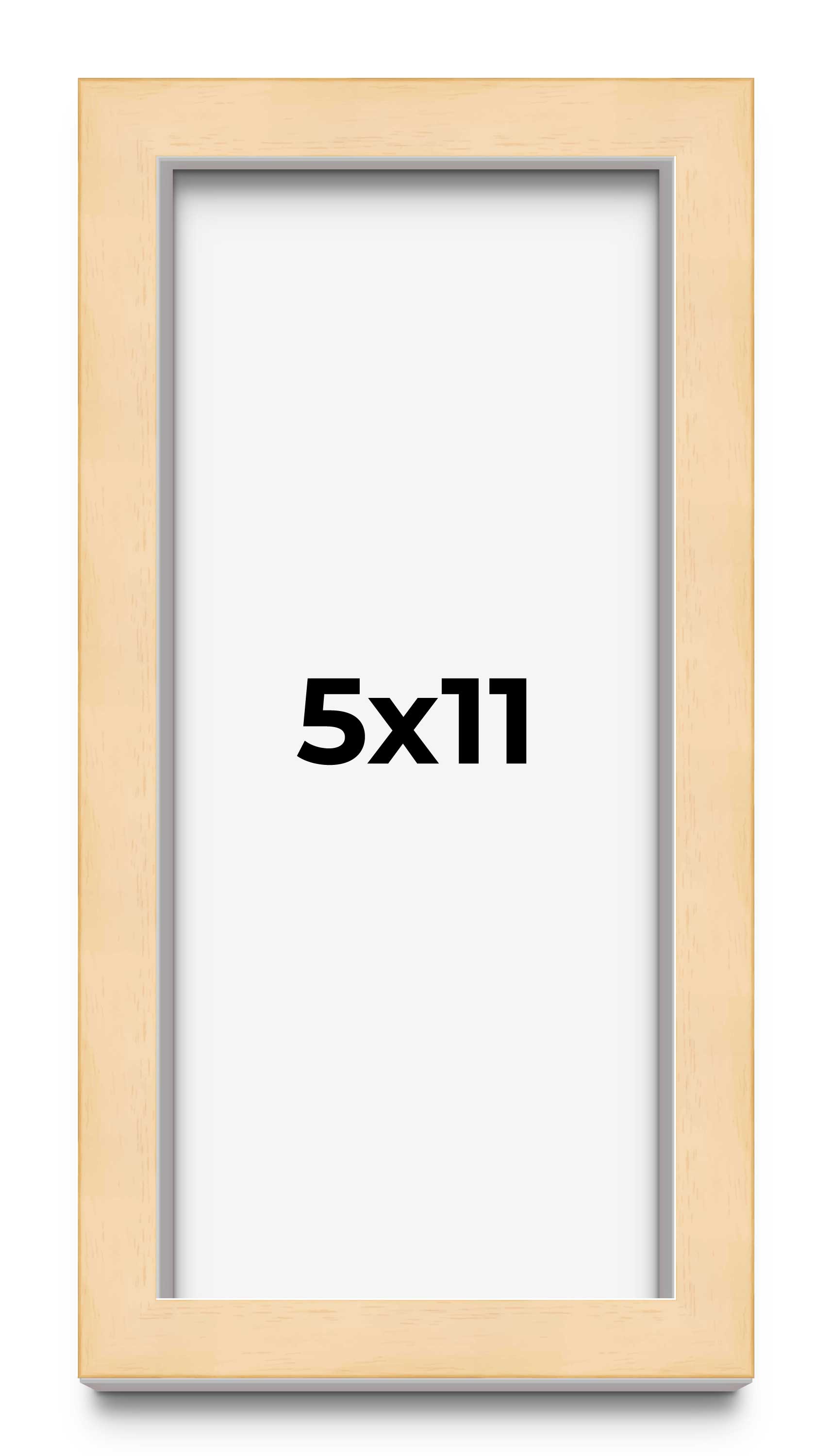 5×11 Frame Natural Brown Picture Frame Modern Photo Frame UV Acrylic, Acid Free