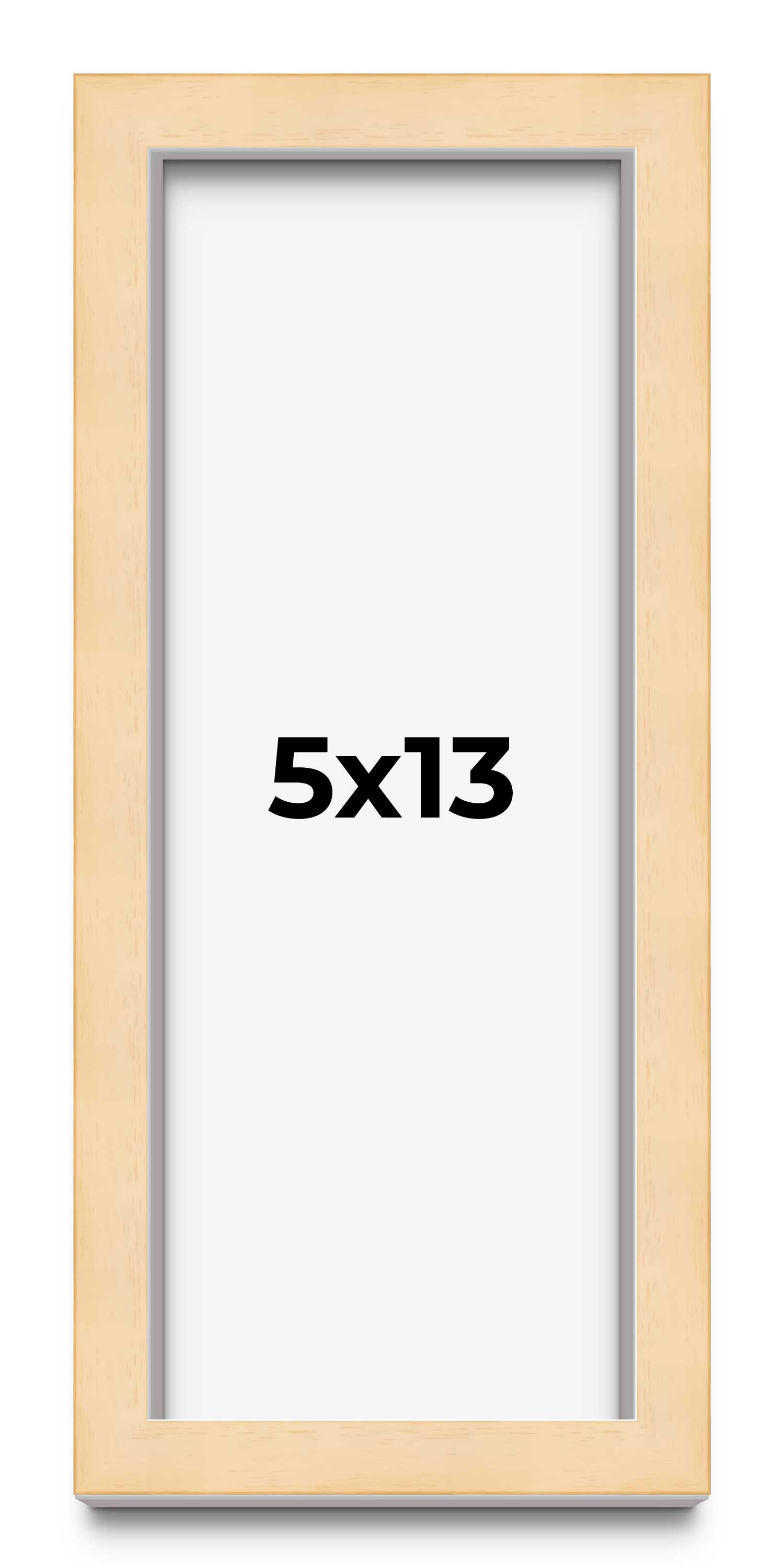 5x13 In Frame Beige Real Wood Picture Frame Width 0.75 inches | Interior Frame D main product image