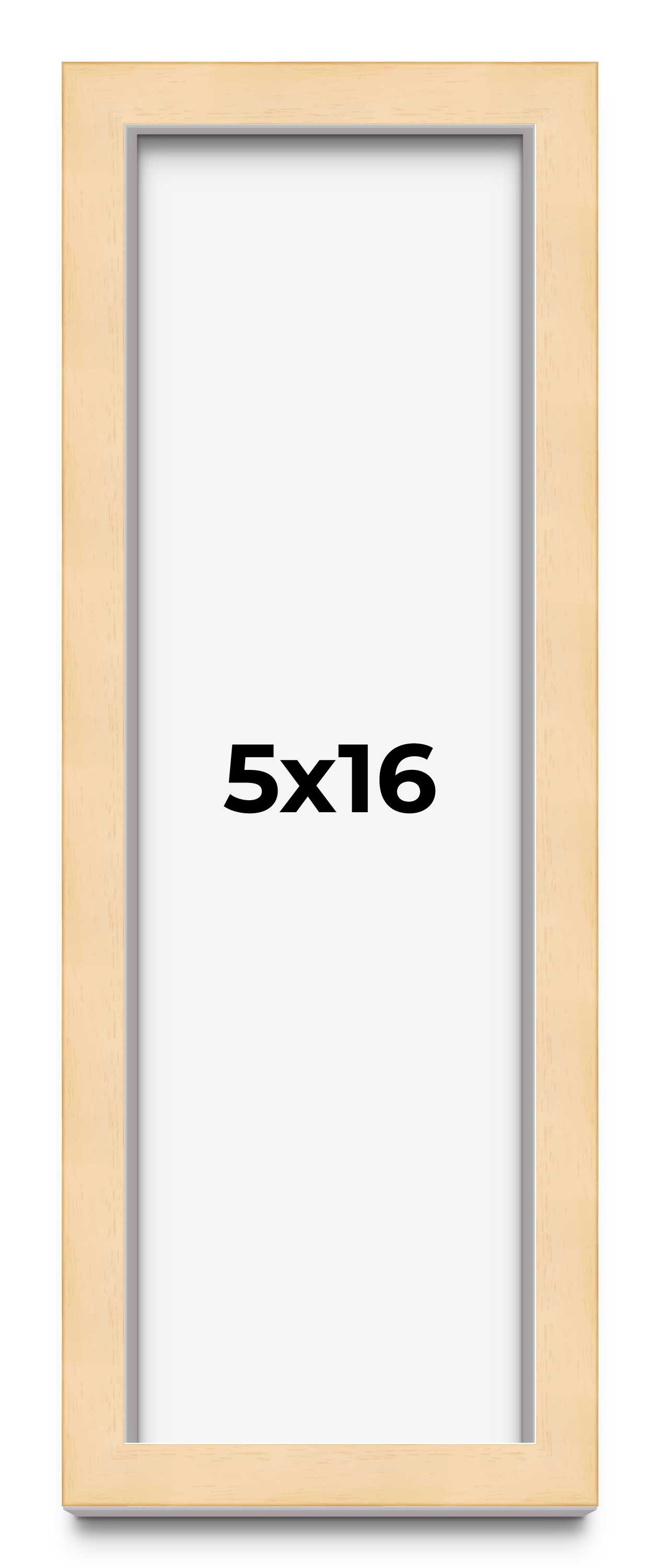 5x16 Frame Natural Brown Picture Frame Modern Photo Frame UV Acrylic, Acid Free
