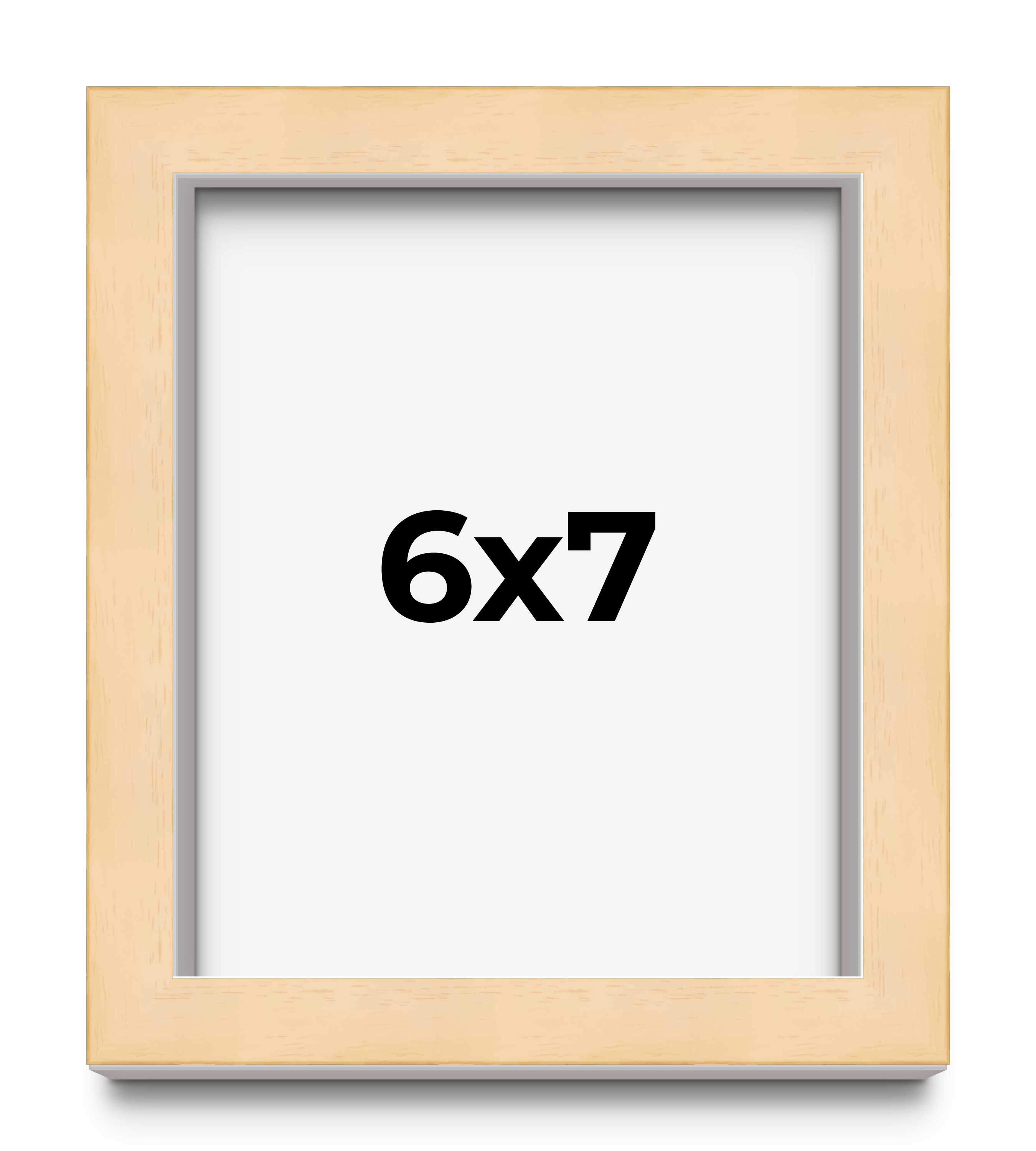 6×7 Frame Natural Brown Picture Frame Modern Photo Frame UV Acrylic, Acid Free