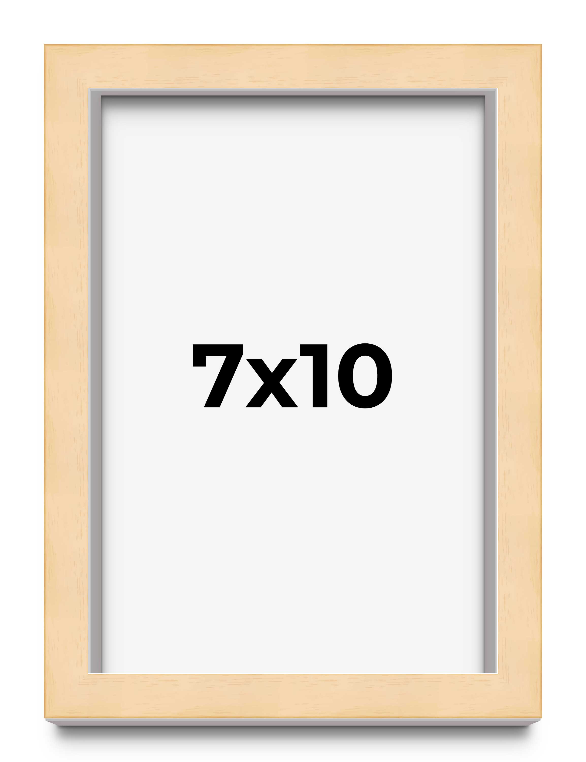 7x10 Frame Beige Real Wood Picture Frame Width 0.75 inches | Interior Frame Dept main product image