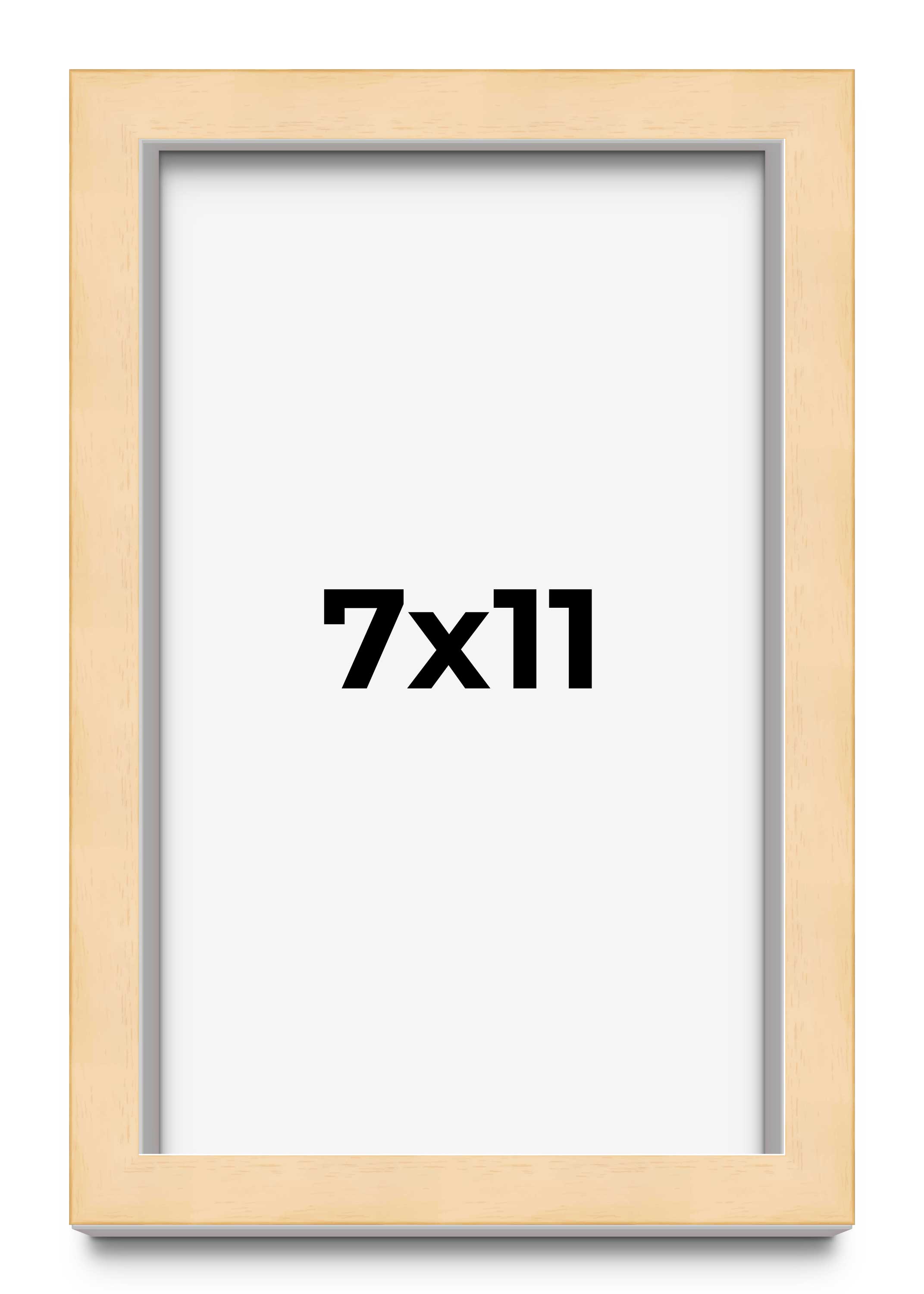 7×11 Frame Natural Brown Picture Frame Modern Photo Frame UV Acrylic, Acid Free