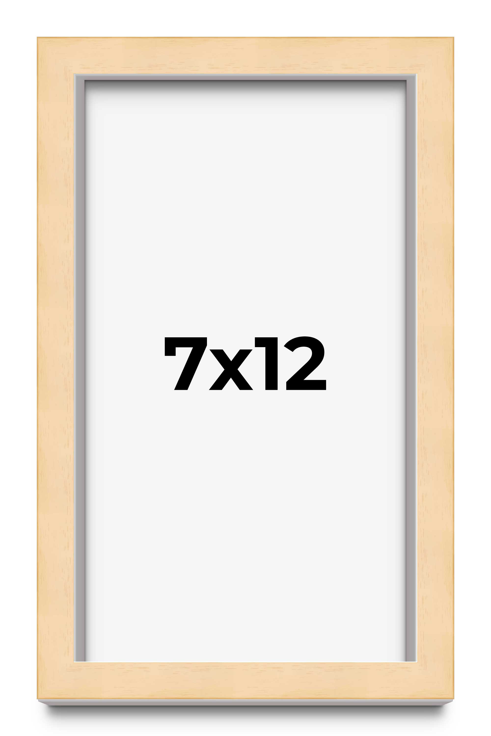 7×12 Frame Natural Brown Picture Frame Modern Photo Frame UV Acrylic, Acid Free