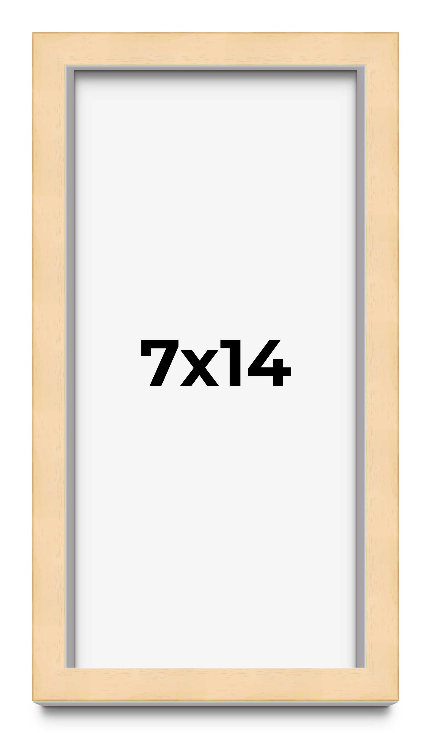 7x14 Frame Beige Real Wood Picture Frame Width 0.75 inches | Interior Frame Dept main product image