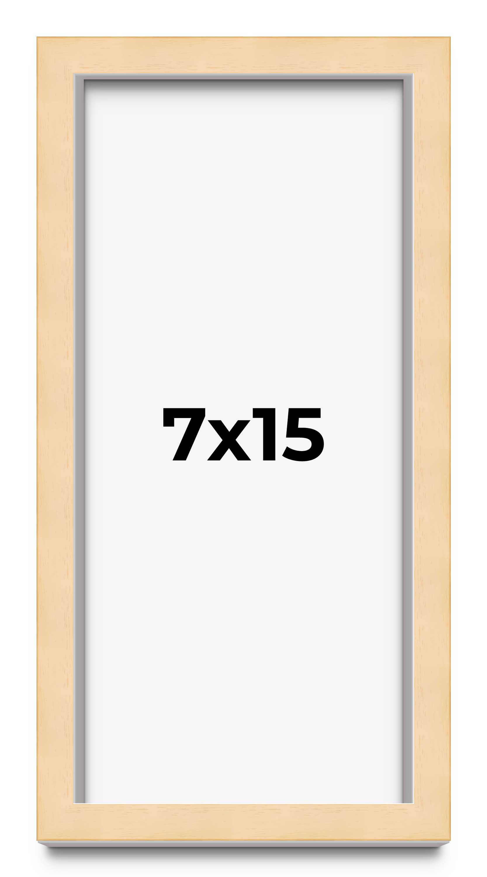 7x15 Frame Beige Real Wood Picture Frame Width 0.75 inches | Interior Frame Dept main product image