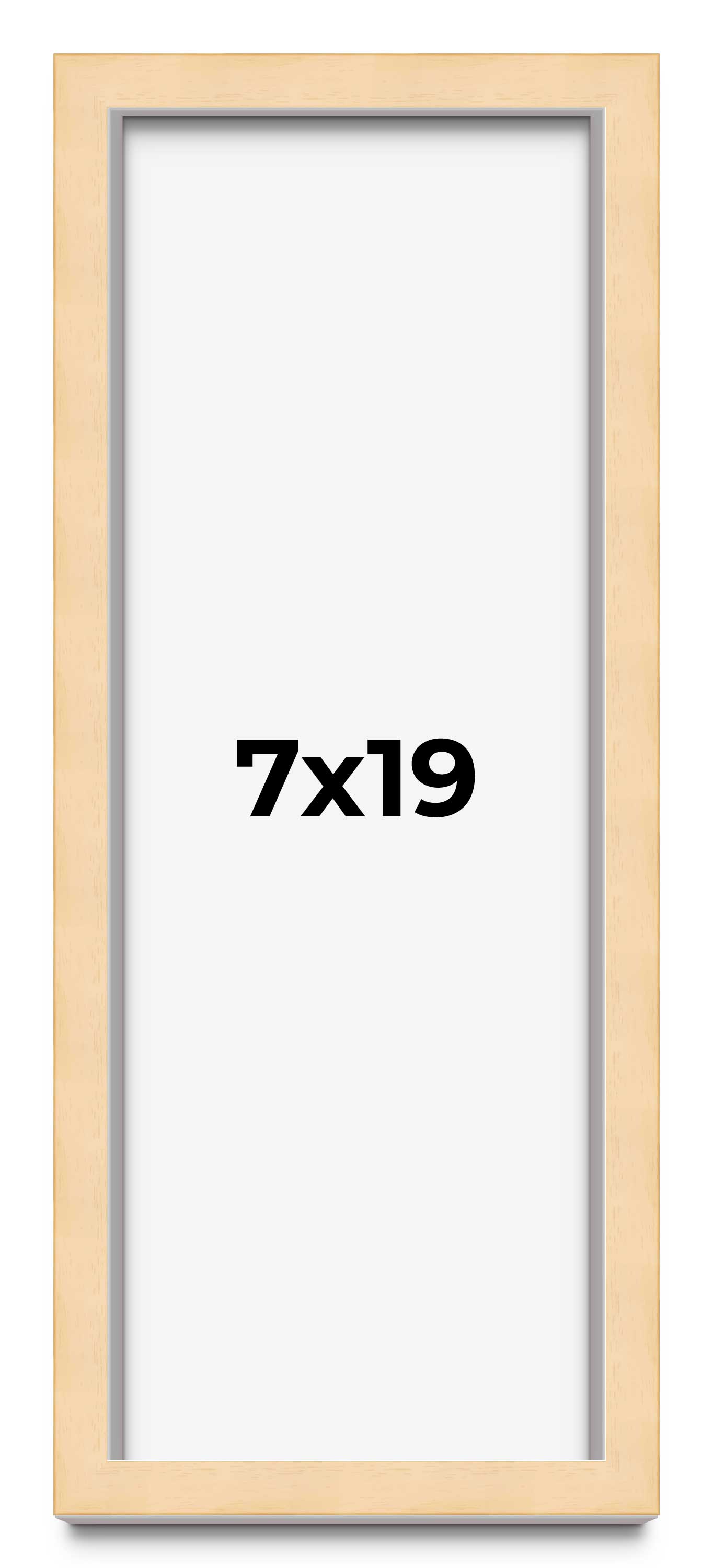 7x19 Frame Beige Real Wood Picture Frame Width 0.75 inches | Interior Frame Dept main product image