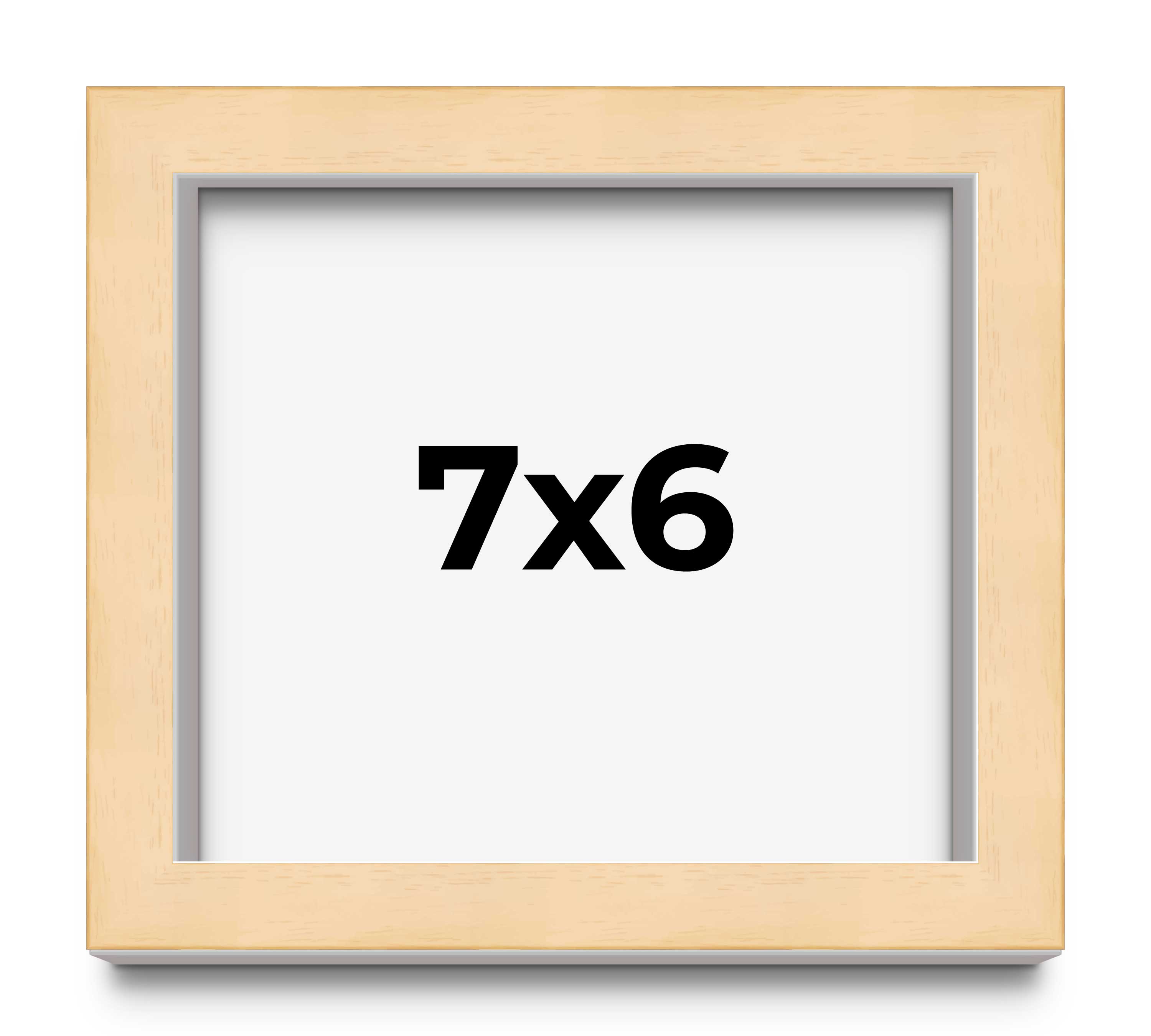 7×6 Frame Natural Brown Picture Frame Modern Photo Frame UV Acrylic, Acid Free