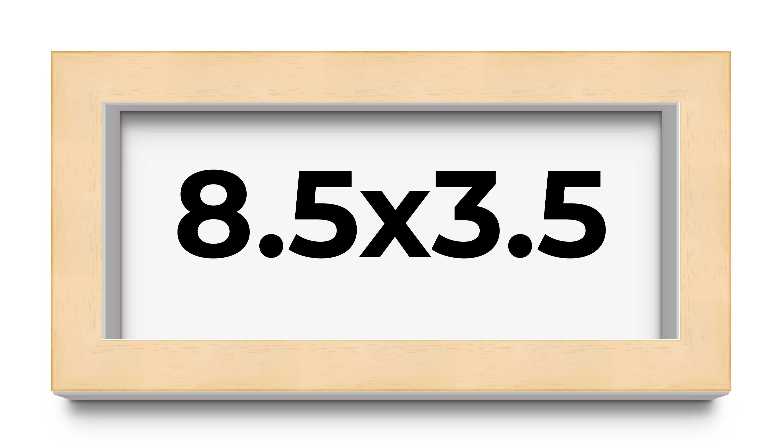 8,5x3,5 Rahmen Natur Braun Bilderrahmen Fotorahmen UV Acryl, Säurefrei