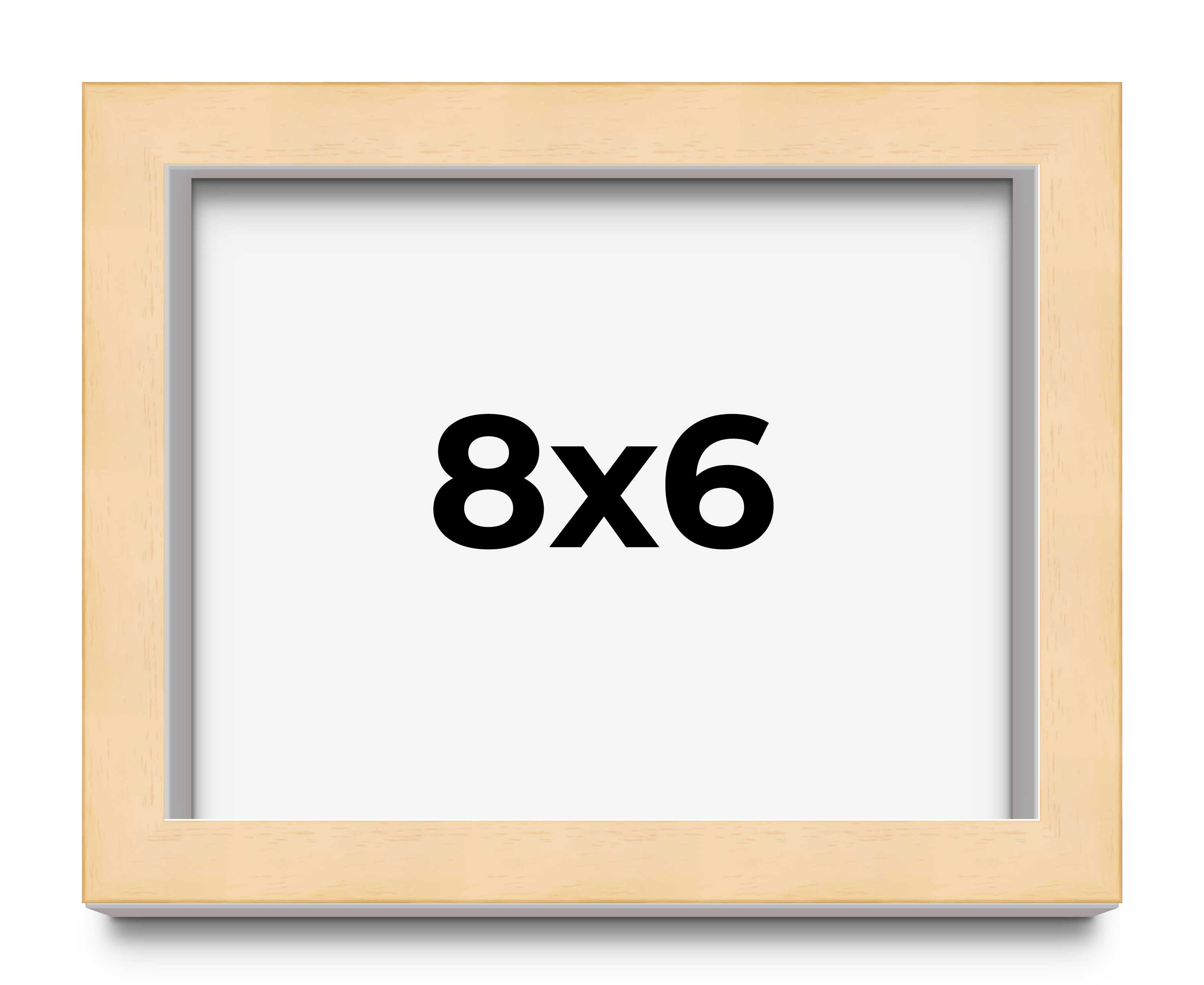 8x6 Solid Wood Picture Frame with UV Acrylic, Available in 6 Finishes