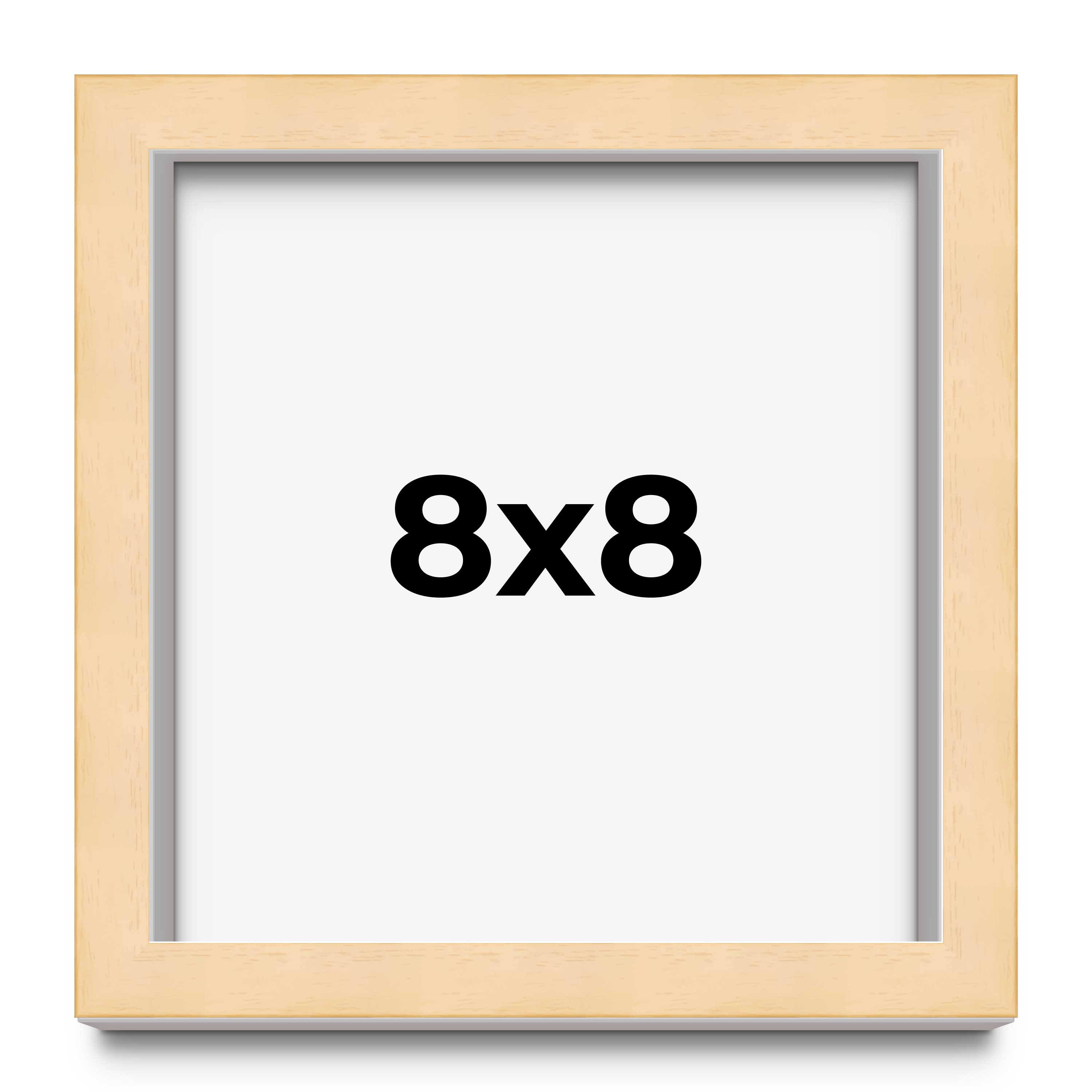 8x8 Rahmen Natur Braun Bilderrahmen Modern Fotorahmen UV Acryl, Säurefrei - Bild 1 von 9