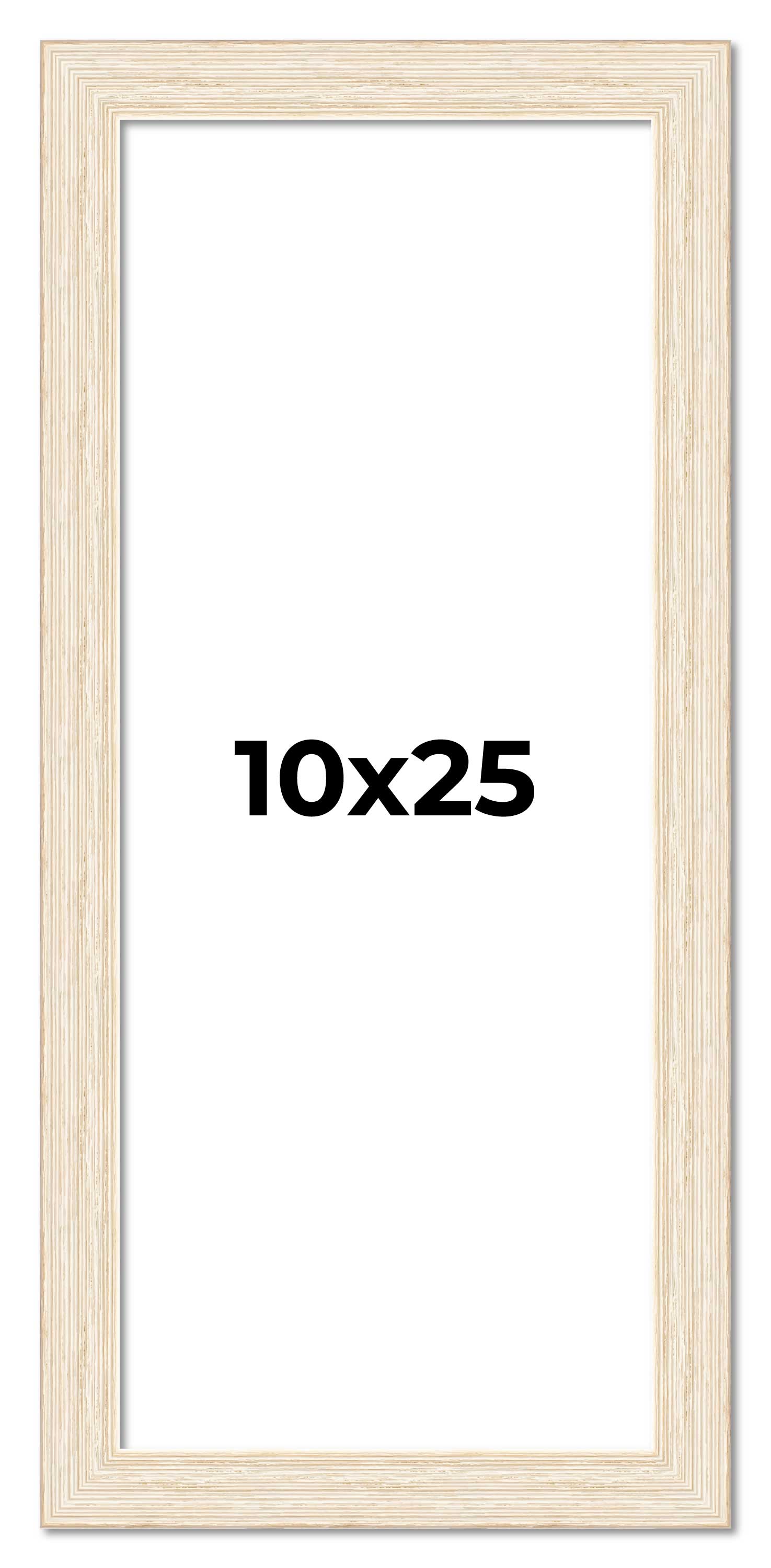10x25 Frame White Real Wood Picture Frame Width 1.5 inches | Interior Frame Dept main product image